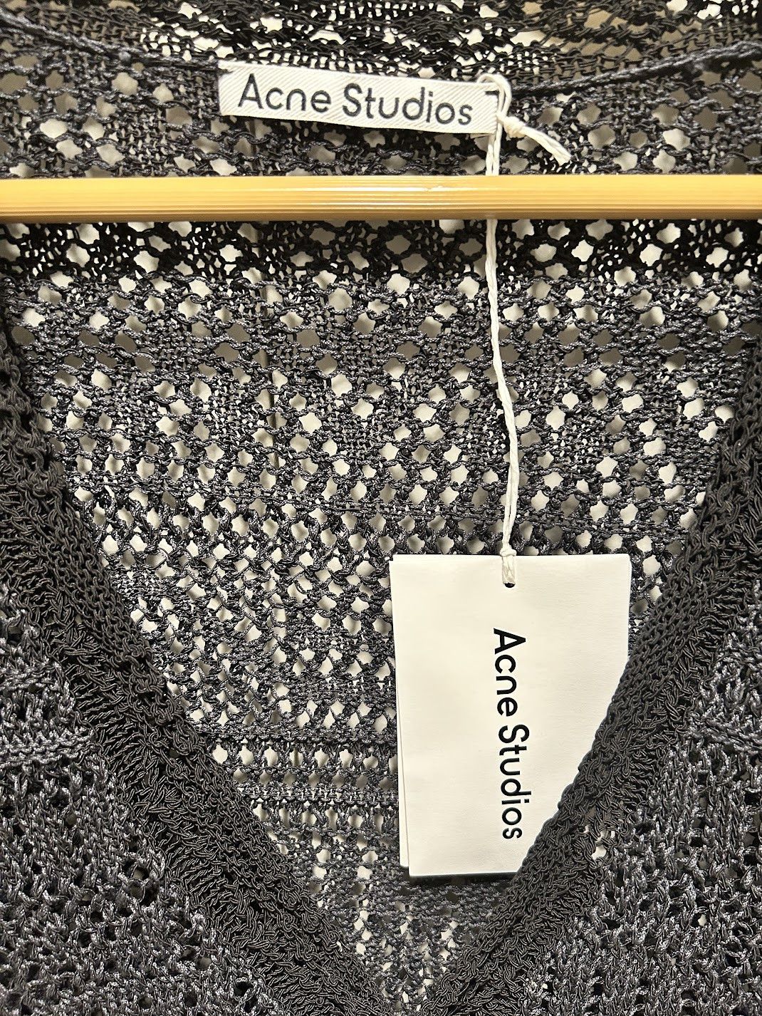 Acne Studios Acne Studios Crochet Cardigan Charcoal / Black Size US M / EU 48-50 / 2 - 2 Thumbnail