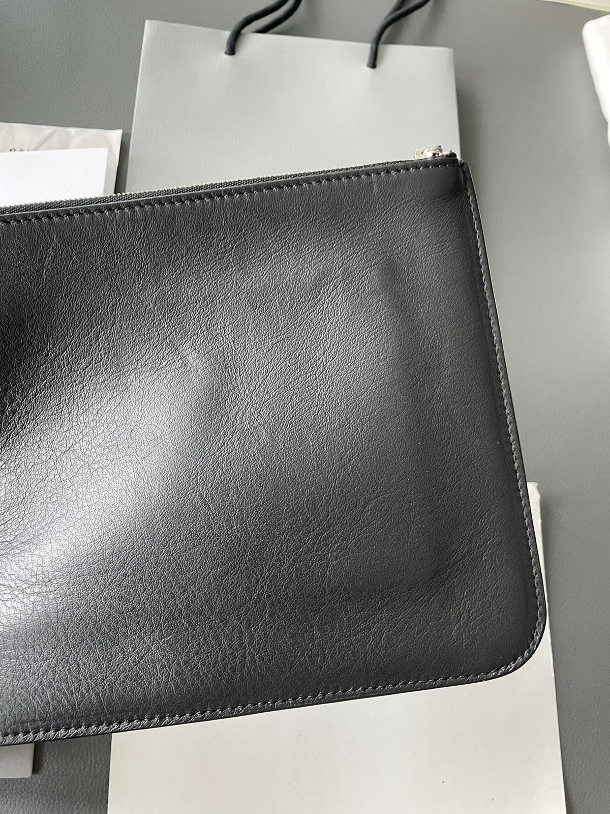 Balenciaga Rare New Balenciaga Runway Brand New Logo Leather Pouch Bag Size ONE SIZE - 15 Thumbnail