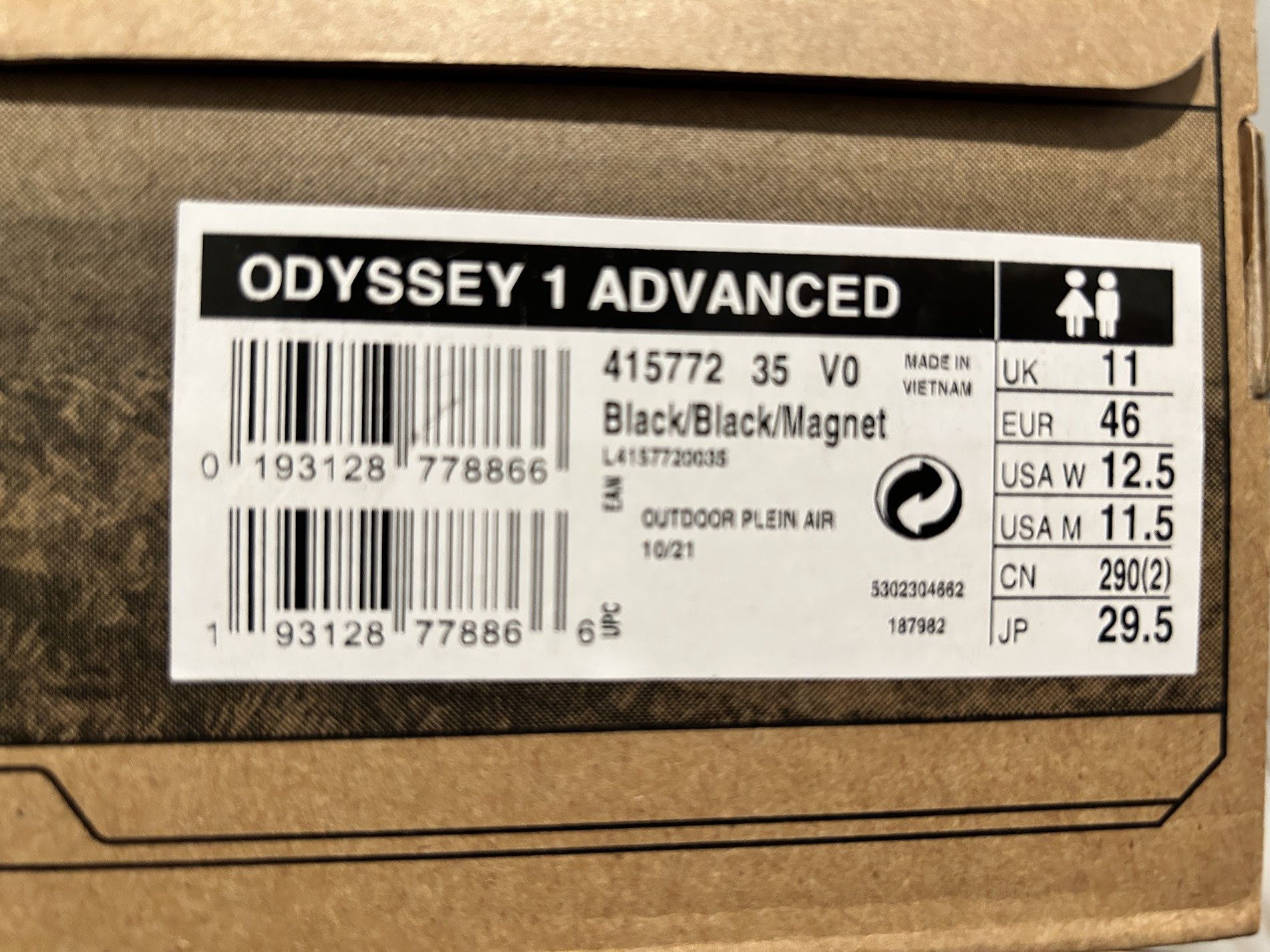 Salomon Salomon Odyssey 1 Advanced Black size US 11.5 Size US 11.5 / EU 44-45 - 8 Thumbnail