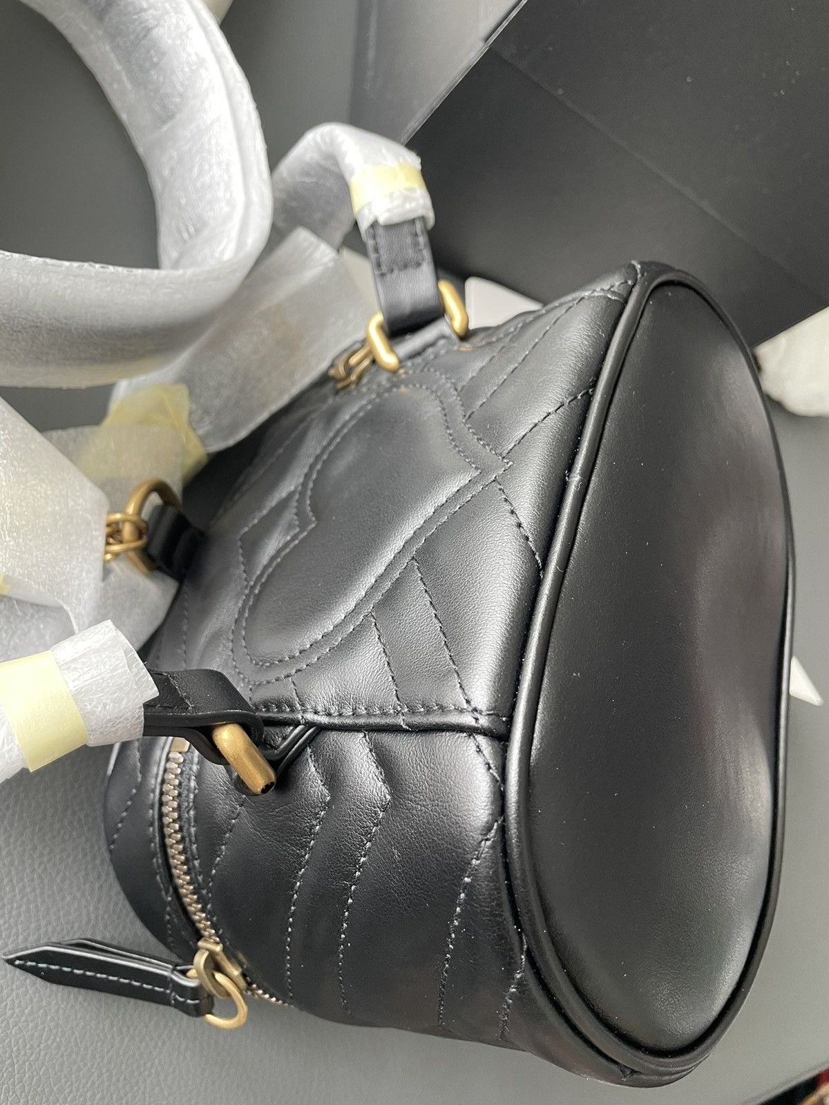 Gucci Rare Brand New Limited Edition Leather GG Marmont Backpack Size ONE SIZE - 17 Thumbnail