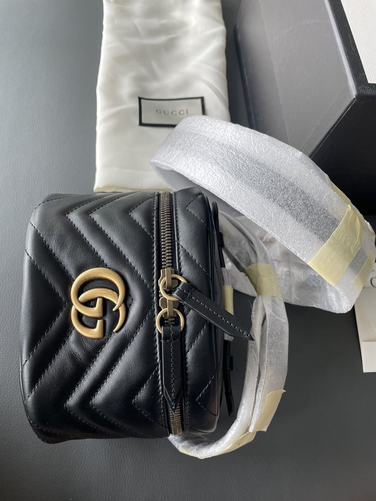 Gucci Rare Brand New Limited Edition Leather GG Marmont Backpack Size ONE SIZE - 3 Thumbnail