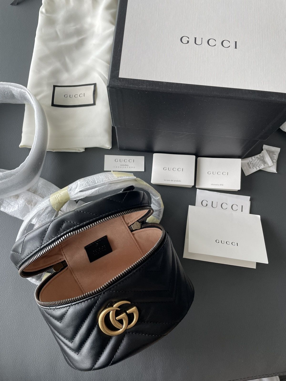 Gucci Rare Brand New Limited Edition Leather GG Marmont Backpack Size ONE SIZE - 11 Thumbnail
