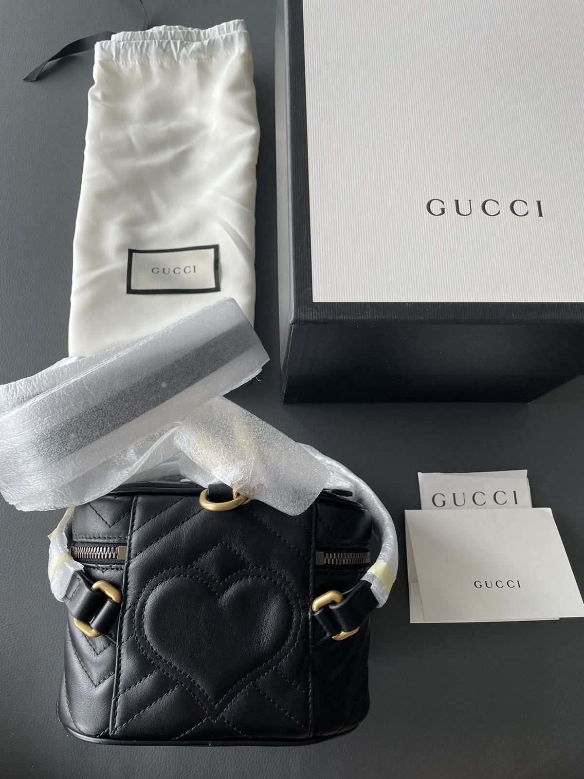 Gucci Rare Brand New Limited Edition Leather GG Marmont Backpack Size ONE SIZE - 14 Thumbnail