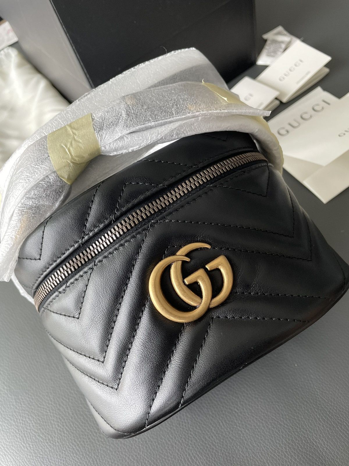 Gucci Rare Brand New Limited Edition Leather GG Marmont Backpack Size ONE SIZE - 19 Thumbnail
