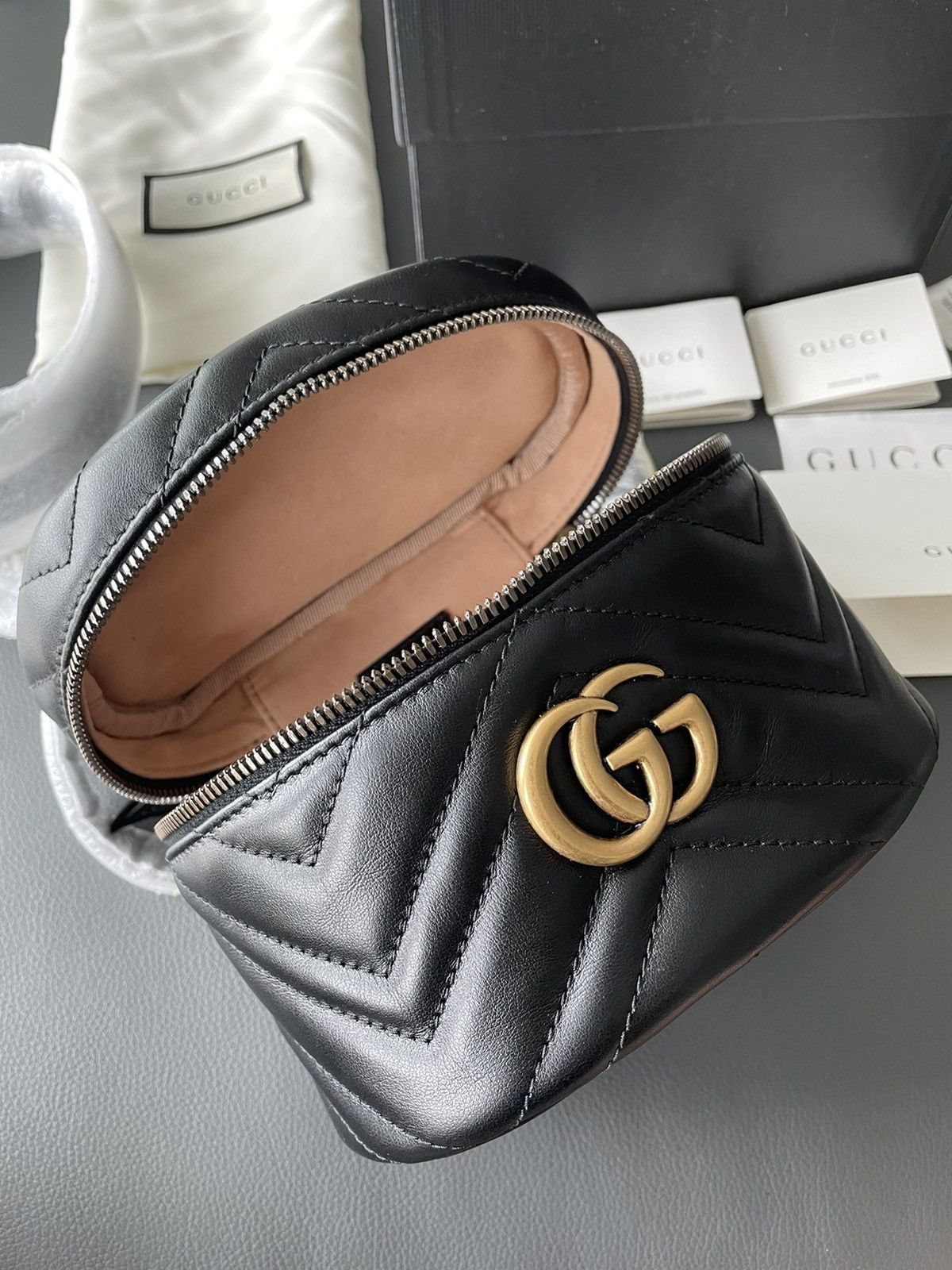 Gucci Rare Brand New Limited Edition Leather GG Marmont Backpack Size ONE SIZE - 12 Thumbnail