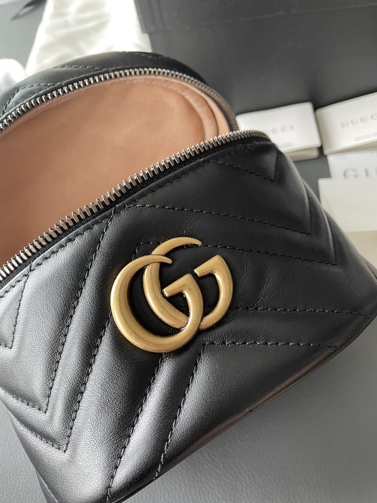 Gucci Rare Brand New Limited Edition Leather GG Marmont Backpack Size ONE SIZE - 6 Thumbnail