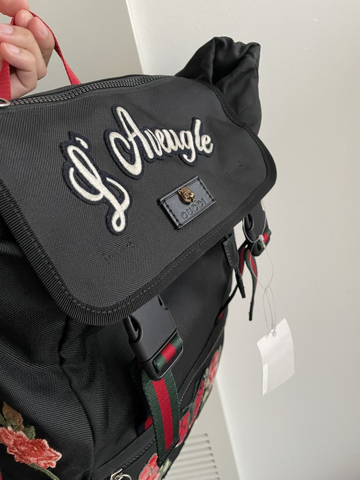 Gucci Rare $3k Brand New Super Runway Embroidery Backpack Bag Size ONE SIZE - 12 Thumbnail