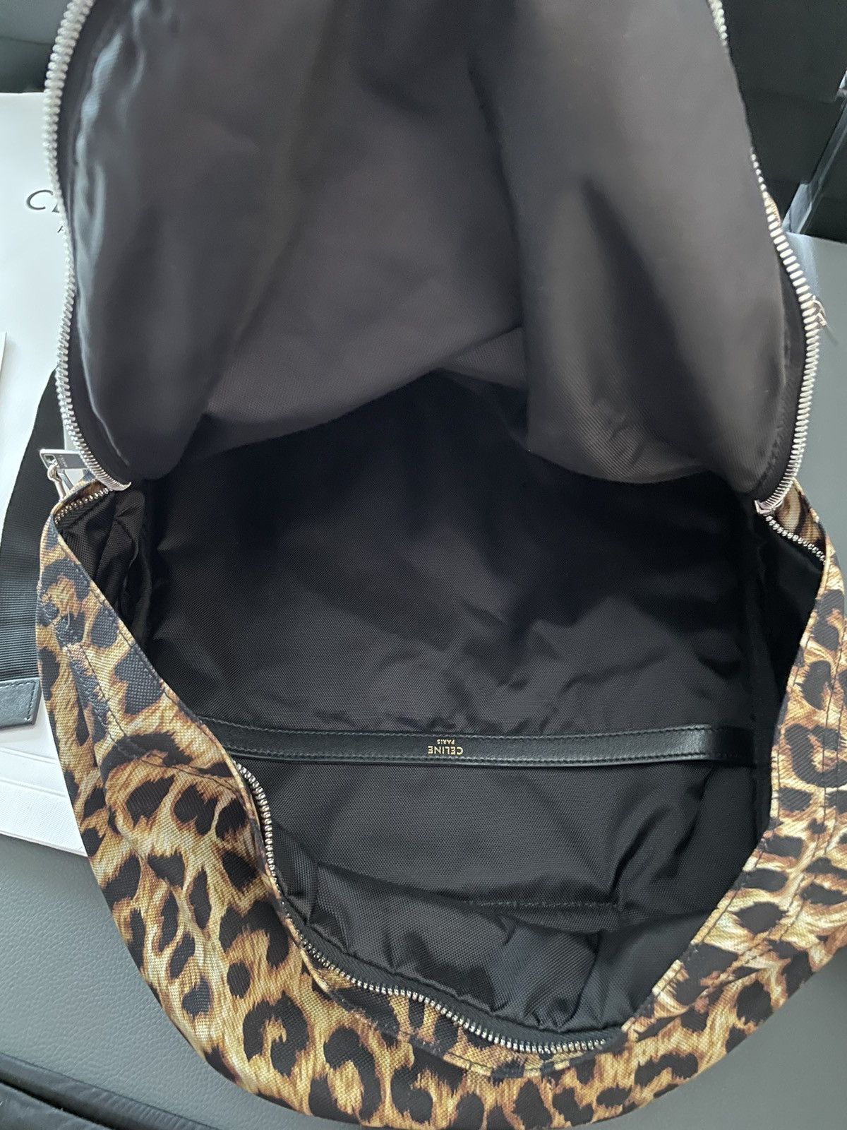 Celine × Hedi Slimane Rare Sold Out Runway Leopard Backpack Limited Edition NEW Size ONE SIZE - 19 Thumbnail