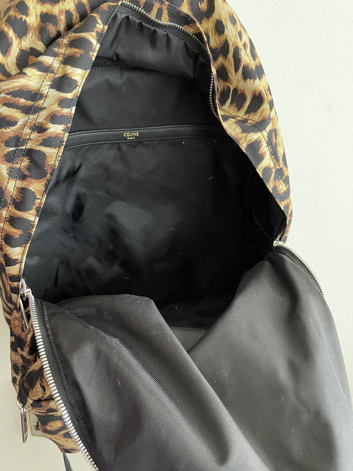 Celine × Hedi Slimane Rare Sold Out Runway Leopard Backpack Limited Edition NEW Size ONE SIZE - 18 Thumbnail