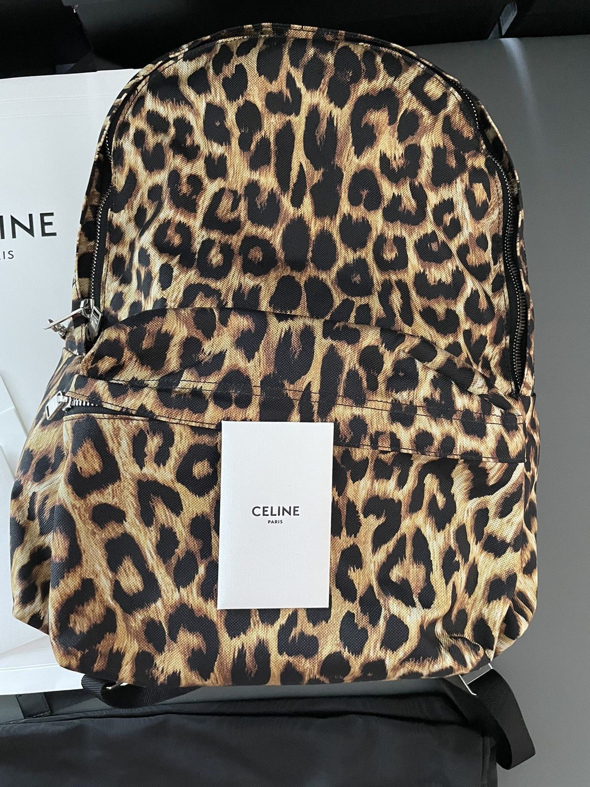 Celine × Hedi Slimane Rare Sold Out Runway Leopard Backpack Limited Edition NEW Size ONE SIZE - 3 Thumbnail