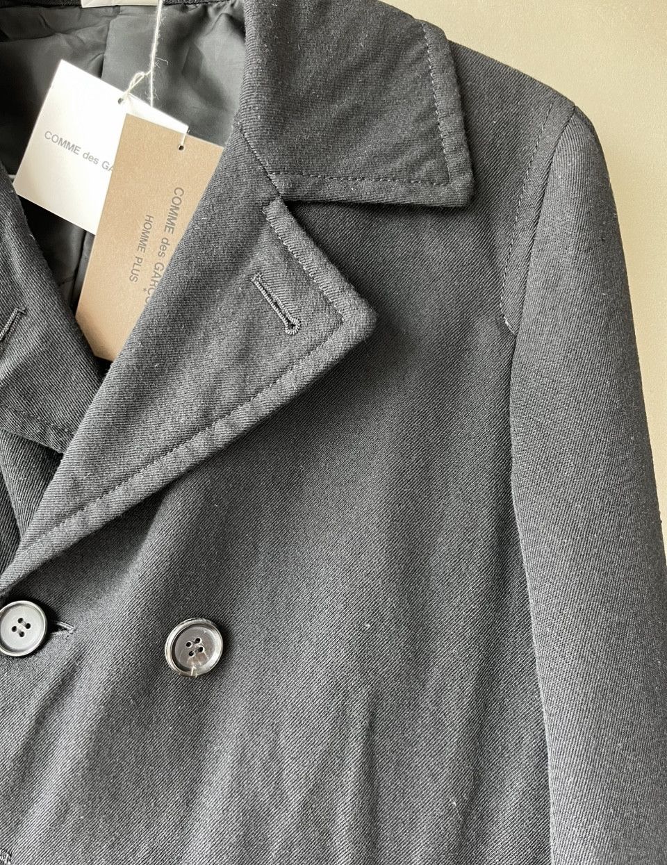 Comme des Garcons Homme Plus Comme des Garcons Homme Plus Asymmetric Cut Peacoat Jacket Size US XS / EU 42 / 0 - 6 Thumbnail