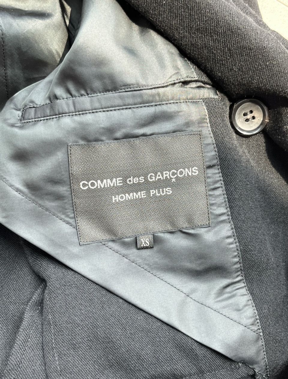 Comme des Garcons Homme Plus Comme des Garcons Homme Plus Asymmetric Cut Peacoat Jacket Size US XS / EU 42 / 0 - 7 Thumbnail