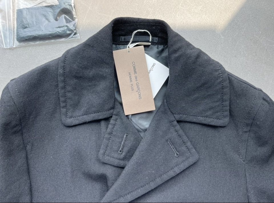 Comme des Garcons Homme Plus Comme des Garcons Homme Plus Asymmetric Cut Peacoat Jacket Size US XS / EU 42 / 0 - 2 Thumbnail