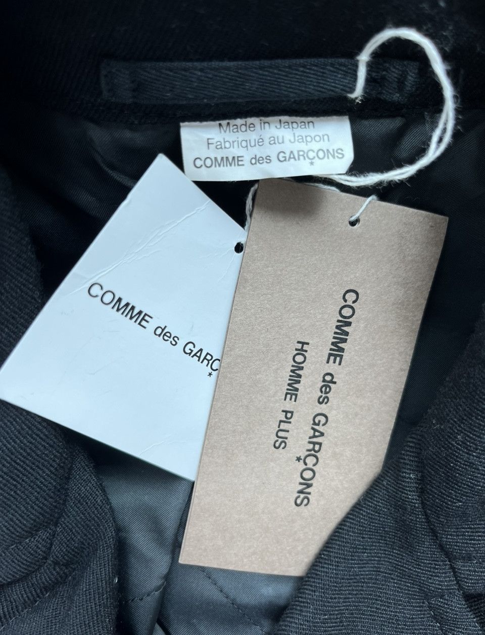 Comme des Garcons Homme Plus Comme des Garcons Homme Plus Asymmetric Cut Peacoat Jacket Size US XS / EU 42 / 0 - 8 Thumbnail
