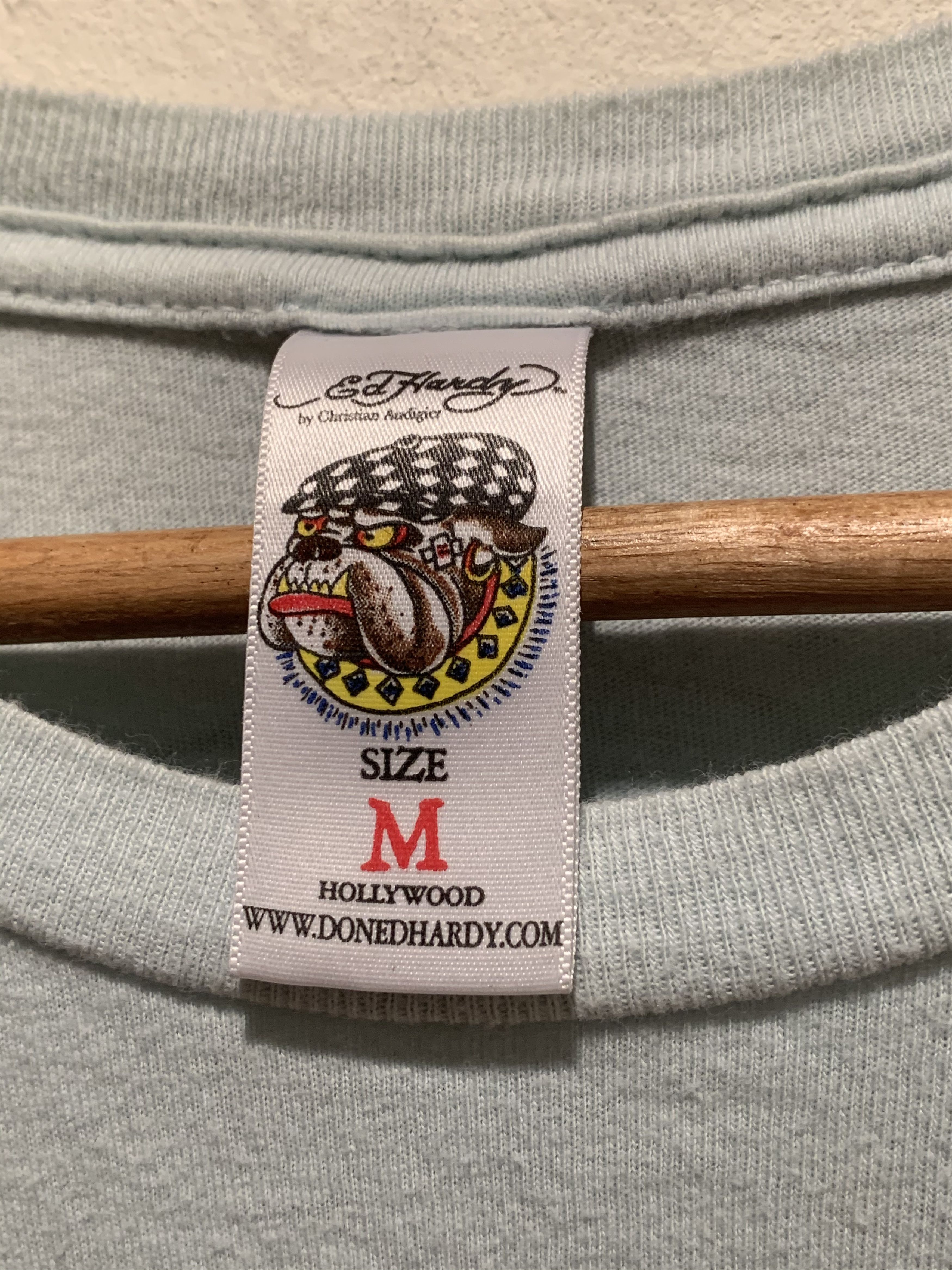 Christian Audigier × Ed Hardy RARE Ed Hardy Christian Audigier Rhinestone USA-Made T-Shirt Size US M / EU 48-50 / 2 - 5 Thumbnail