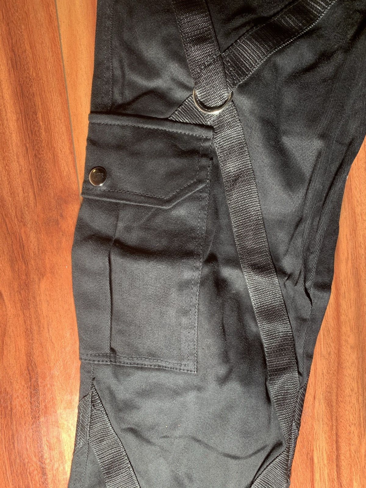 Japanese Brand Black Bondage Flare Pants Size US 30 / EU 46 - 2 Thumbnail