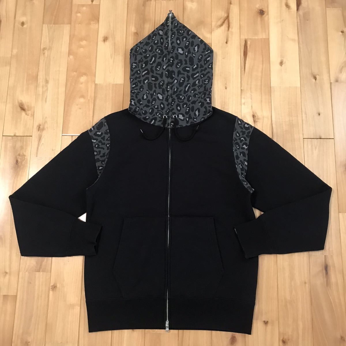 BAPE Leopard camo college logo full zip hoodie a bathing ape - Main Image