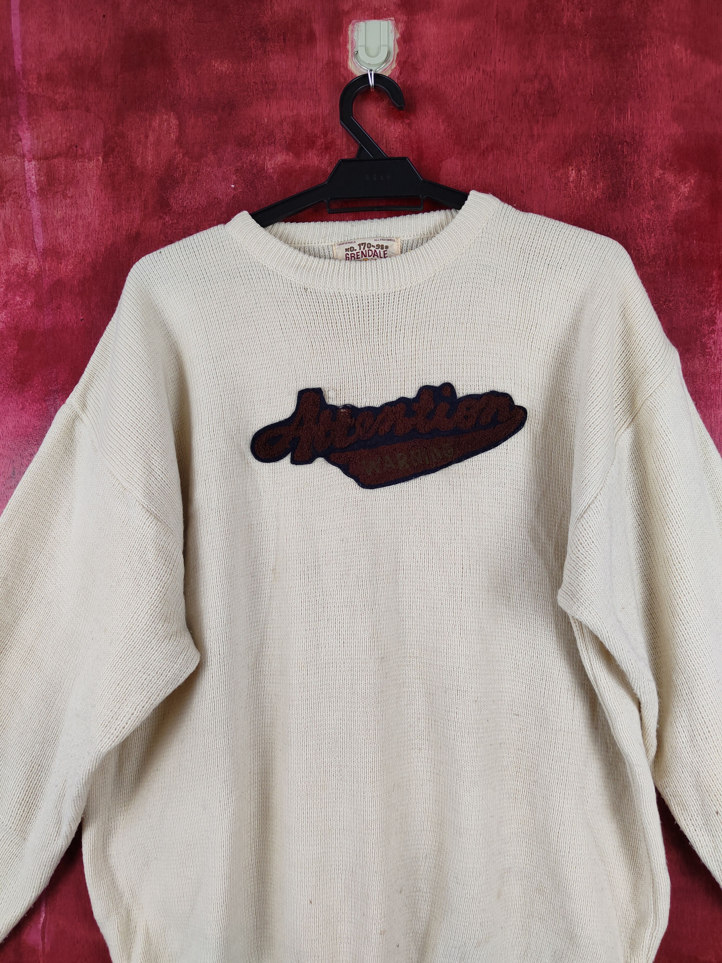 Japanese Brand Grendale Terrific Cream Knitwear sweatshirt #S331 Size US L / EU 52-54 / 3 - 2 Thumbnail