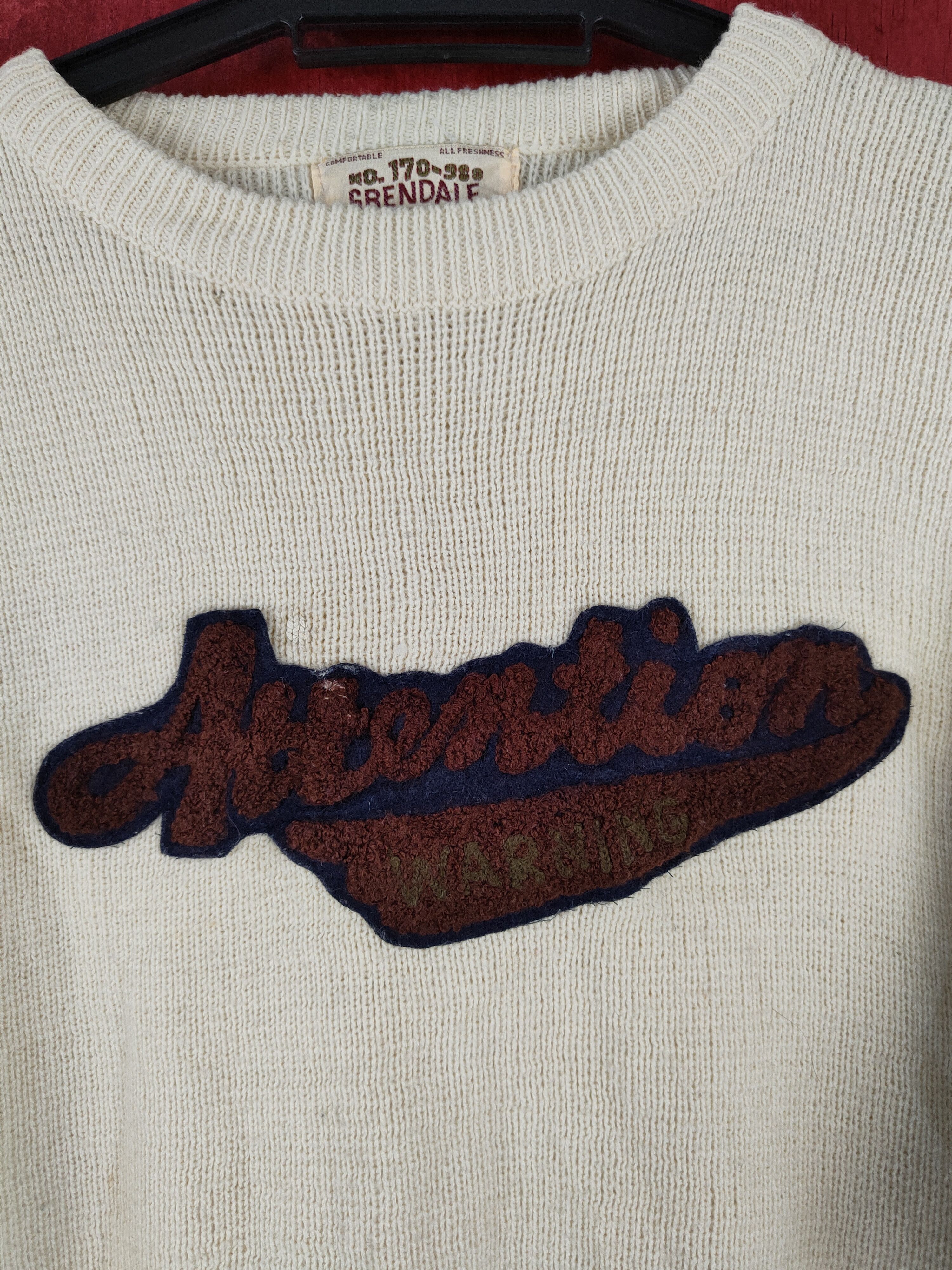 Japanese Brand Grendale Terrific Cream Knitwear sweatshirt #S331 Size US L / EU 52-54 / 3 - 3 Thumbnail