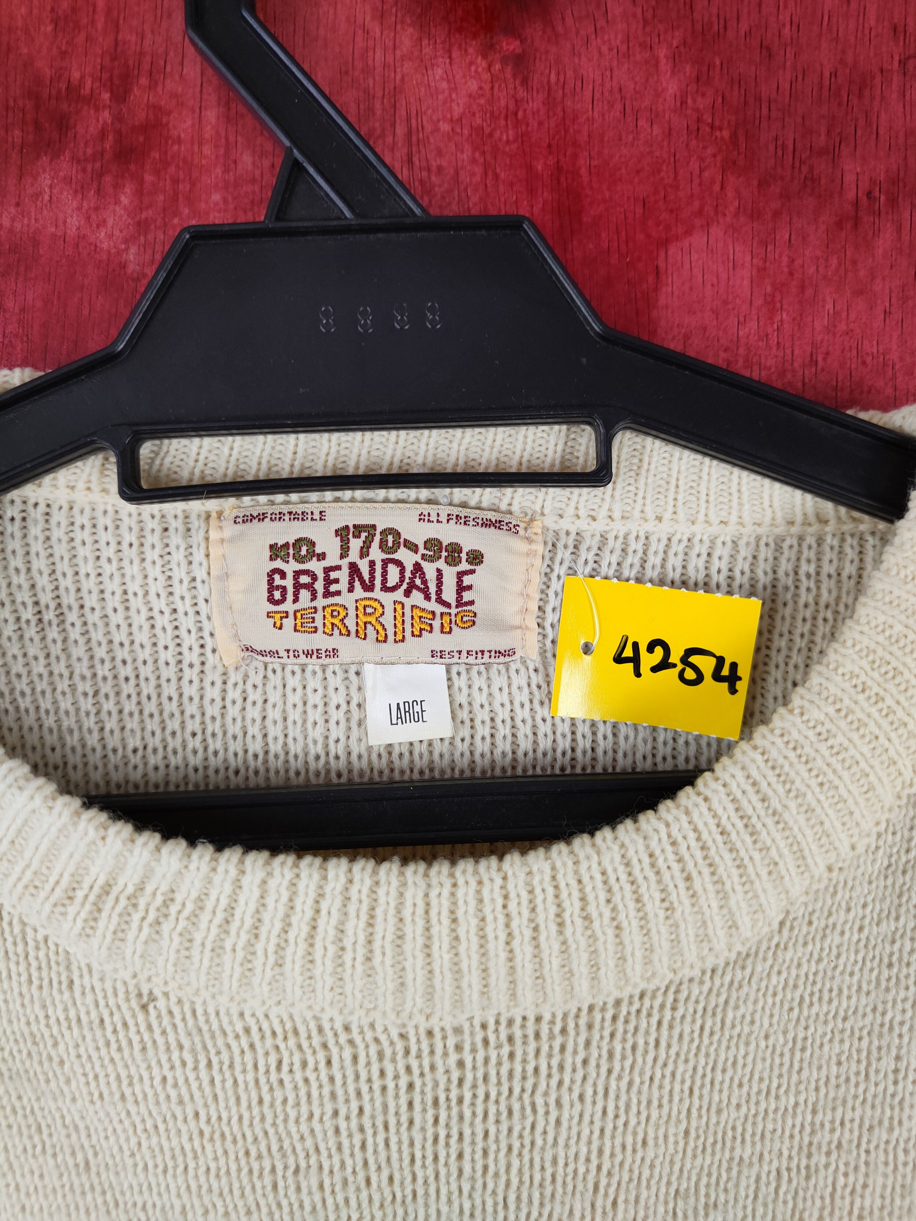 Japanese Brand Grendale Terrific Cream Knitwear sweatshirt #S331 Size US L / EU 52-54 / 3 - 9 Thumbnail