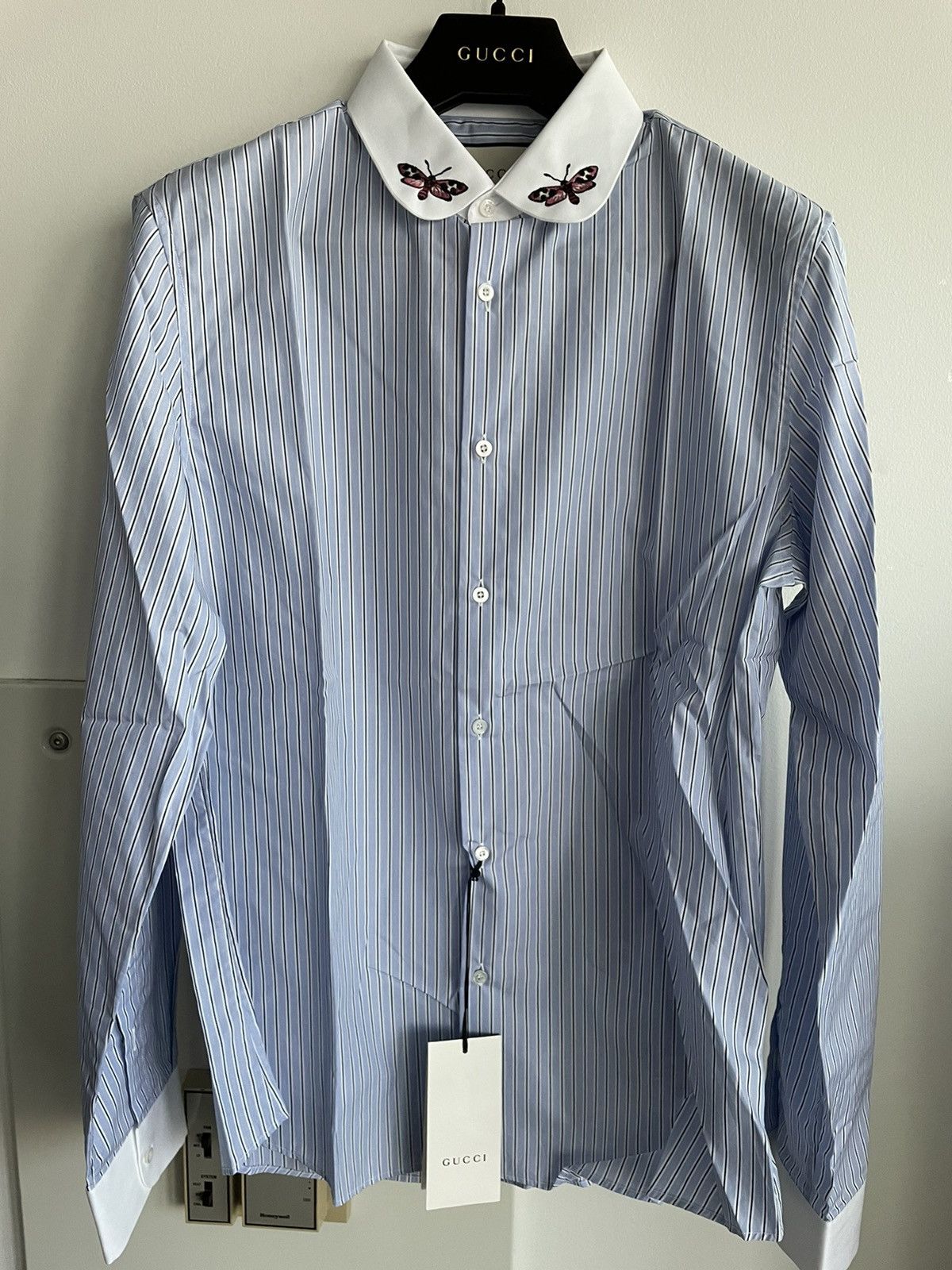 Gucci Rare 100% New Super Runway Embroidery Butterfly Duke Shirt Size US XL / EU 56 / 4 - 7 Thumbnail