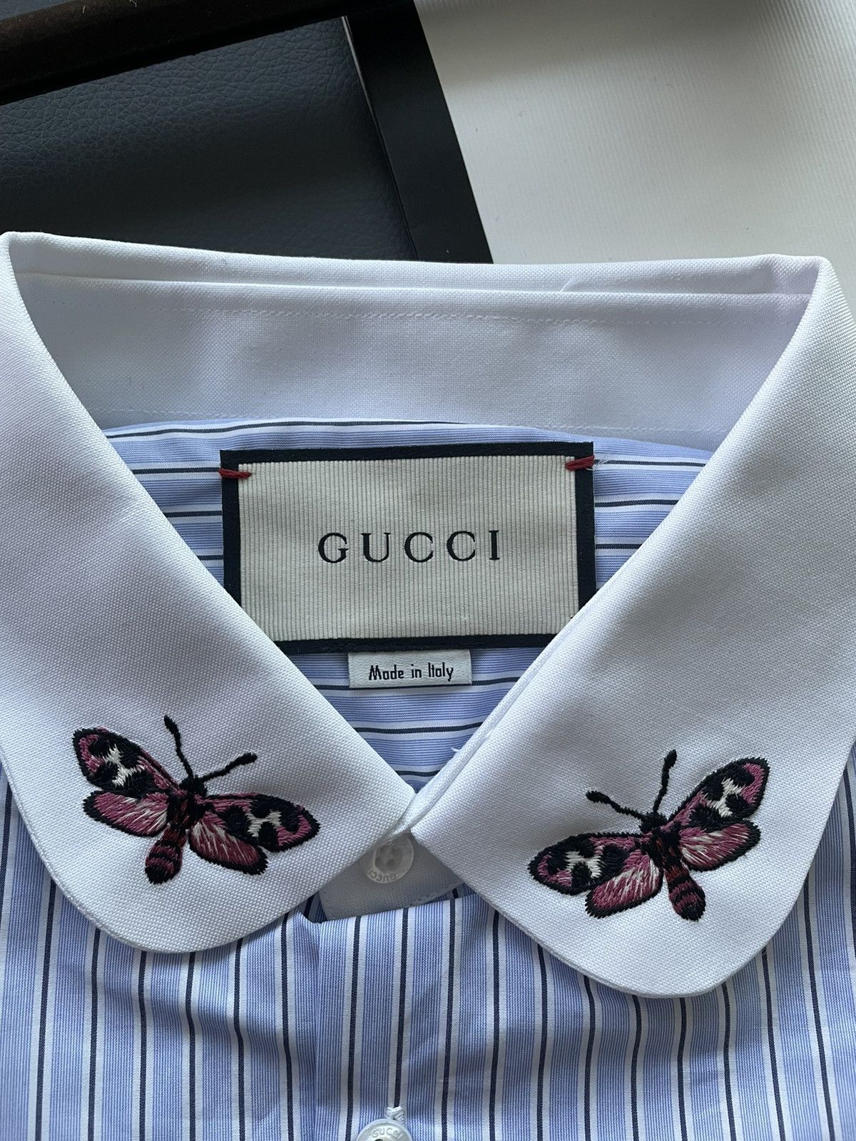 Gucci Rare 100% New Super Runway Embroidery Butterfly Duke Shirt Size US XL / EU 56 / 4 - 6 Thumbnail
