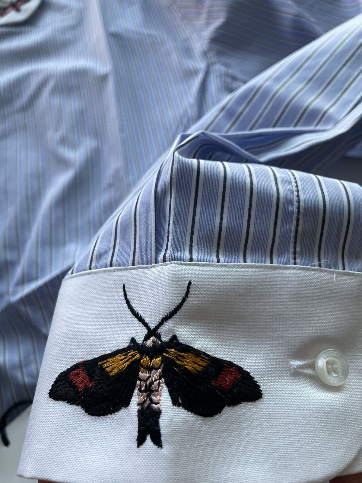Gucci Rare 100% New Super Runway Embroidery Butterfly Duke Shirt Size US XL / EU 56 / 4 - 19 Thumbnail