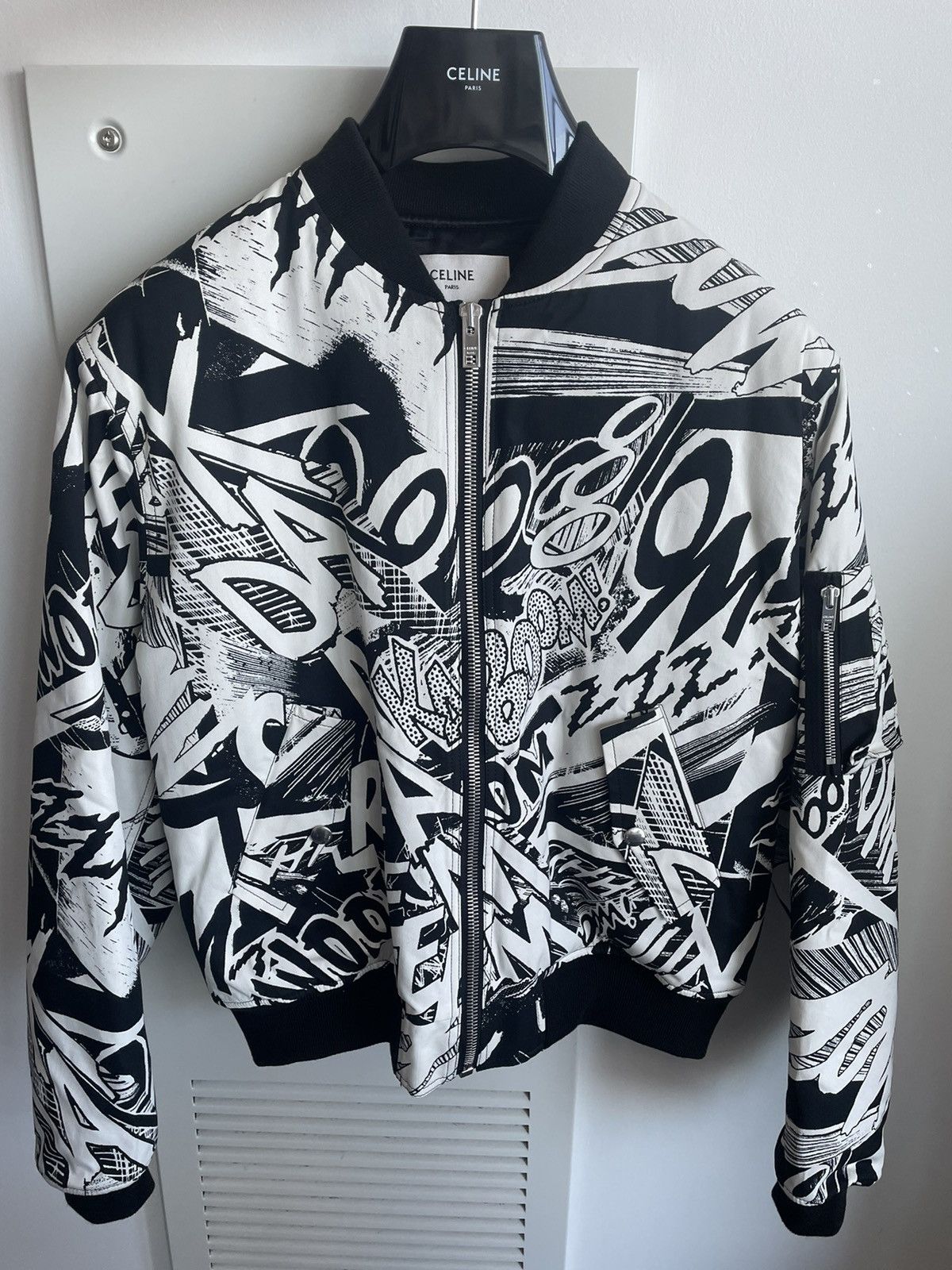 Celine × Hedi Slimane $4k Celine by Hedi Slimane x Christian Marclay Teddy Bomber Size US L / EU 52-54 / 3 - 13 Thumbnail
