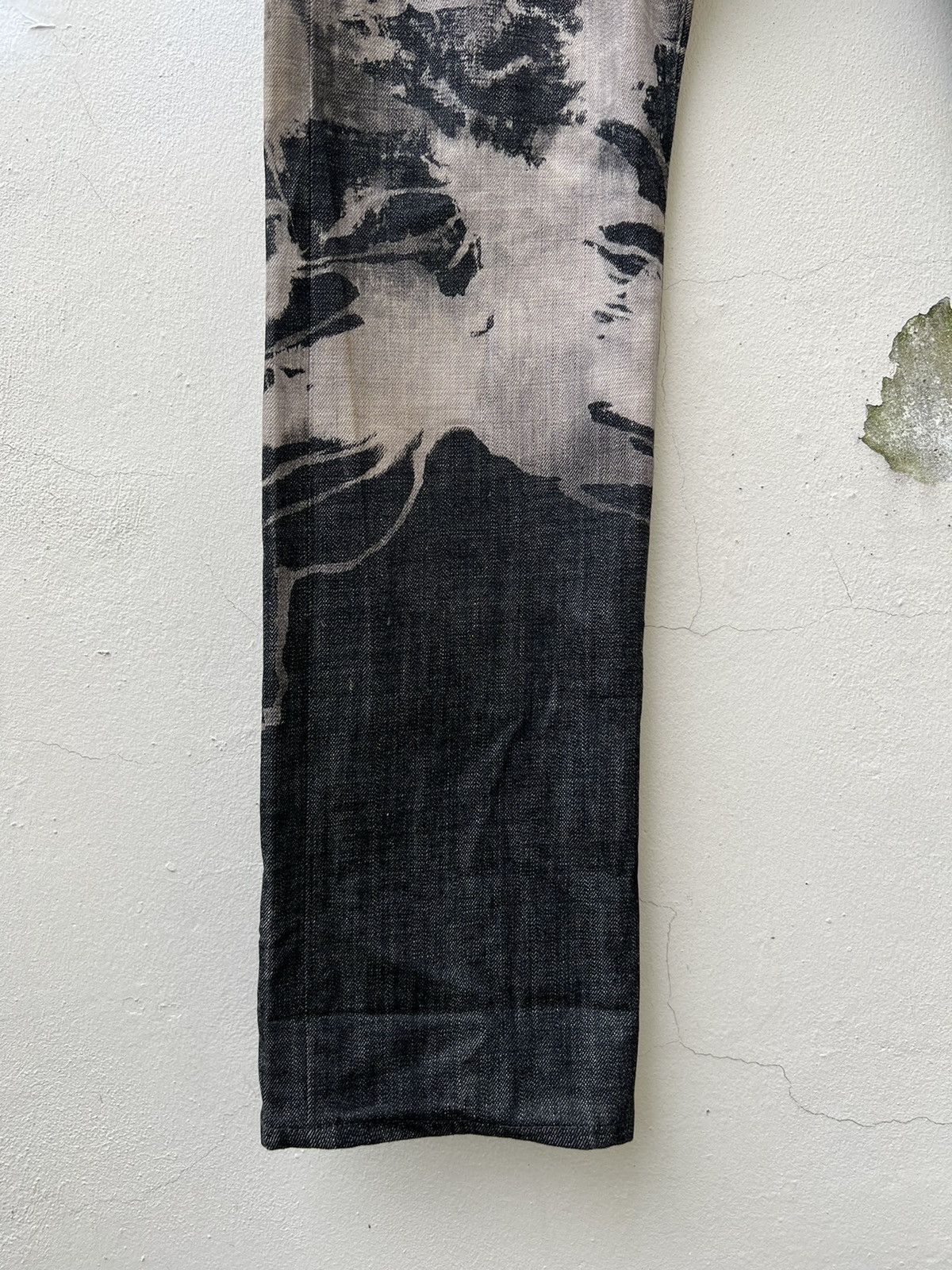Vintage Vintage PEKKE Japan Splashed Art Black Denim Jeans Size US 32 / EU 48 - 9 Thumbnail