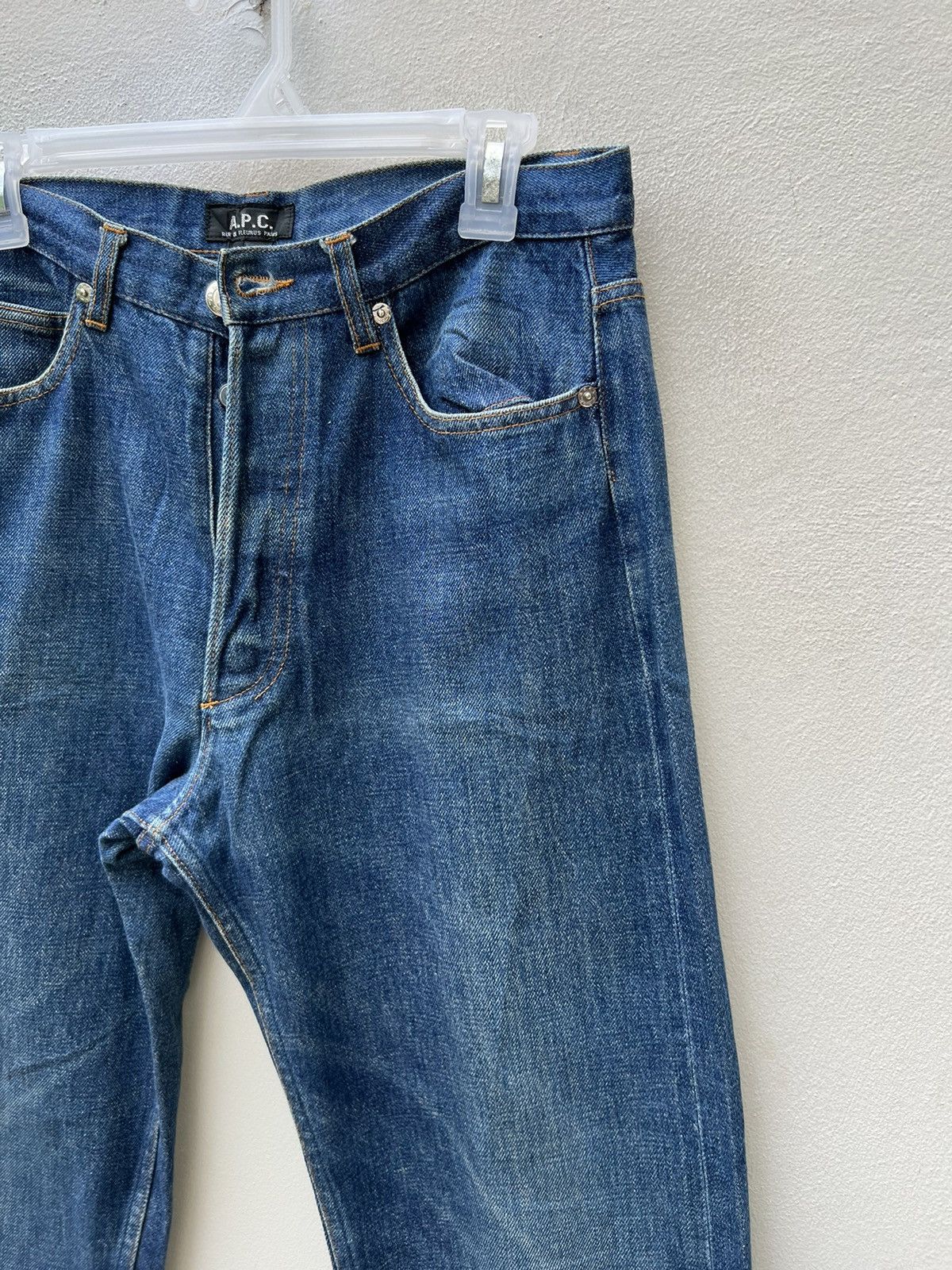 A.P.C. Vintage A.P.C. Paris Faded Denim Redline Selvedge Jeans Size US 31 - 12 Thumbnail