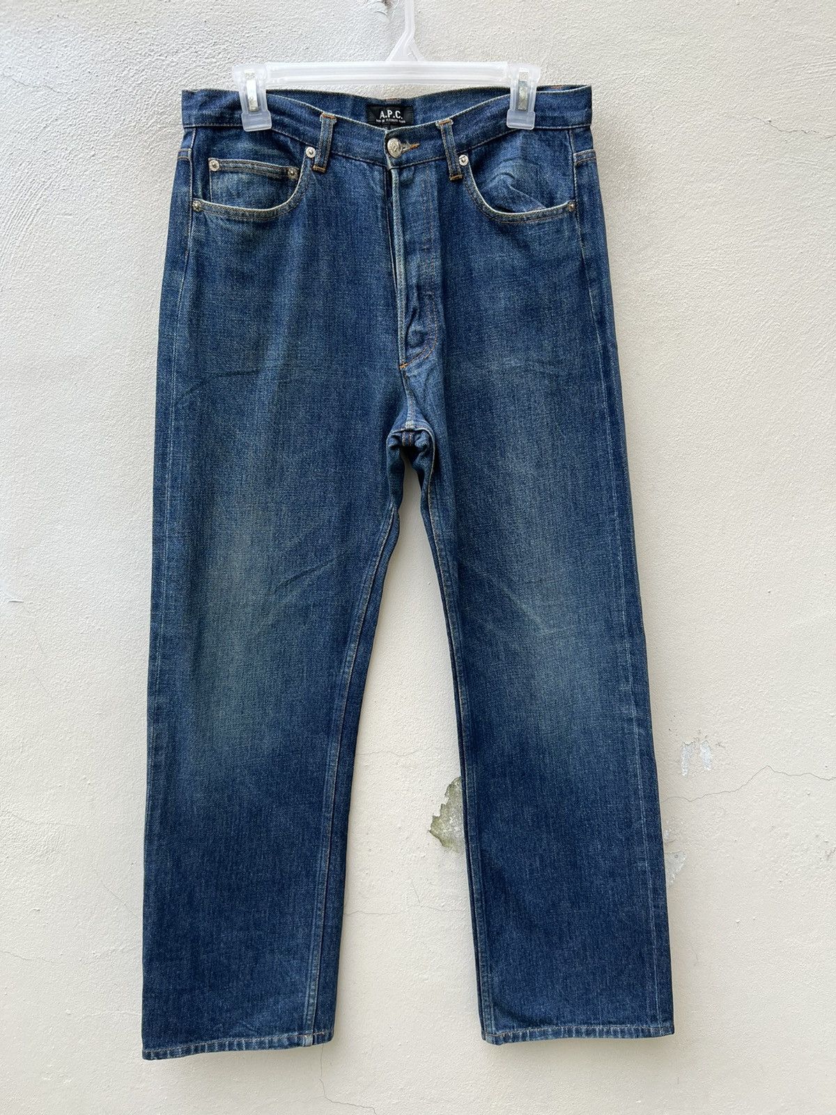 A.P.C. Vintage A.P.C. Paris Faded Denim Redline Selvedge Jeans Size US 31 - 6 Thumbnail