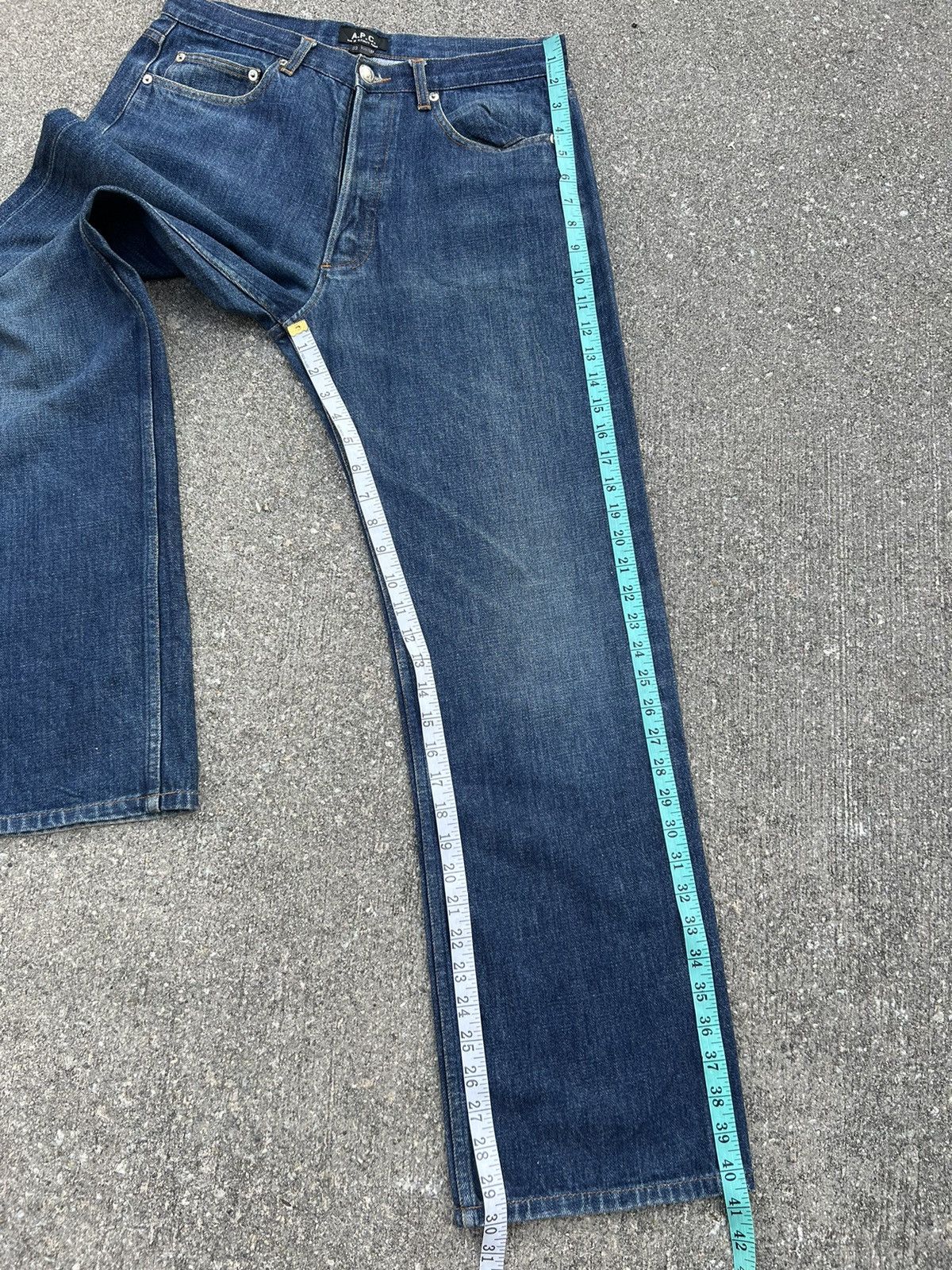 A.P.C. Vintage A.P.C. Paris Faded Denim Redline Selvedge Jeans Size US 31 - 4 Thumbnail