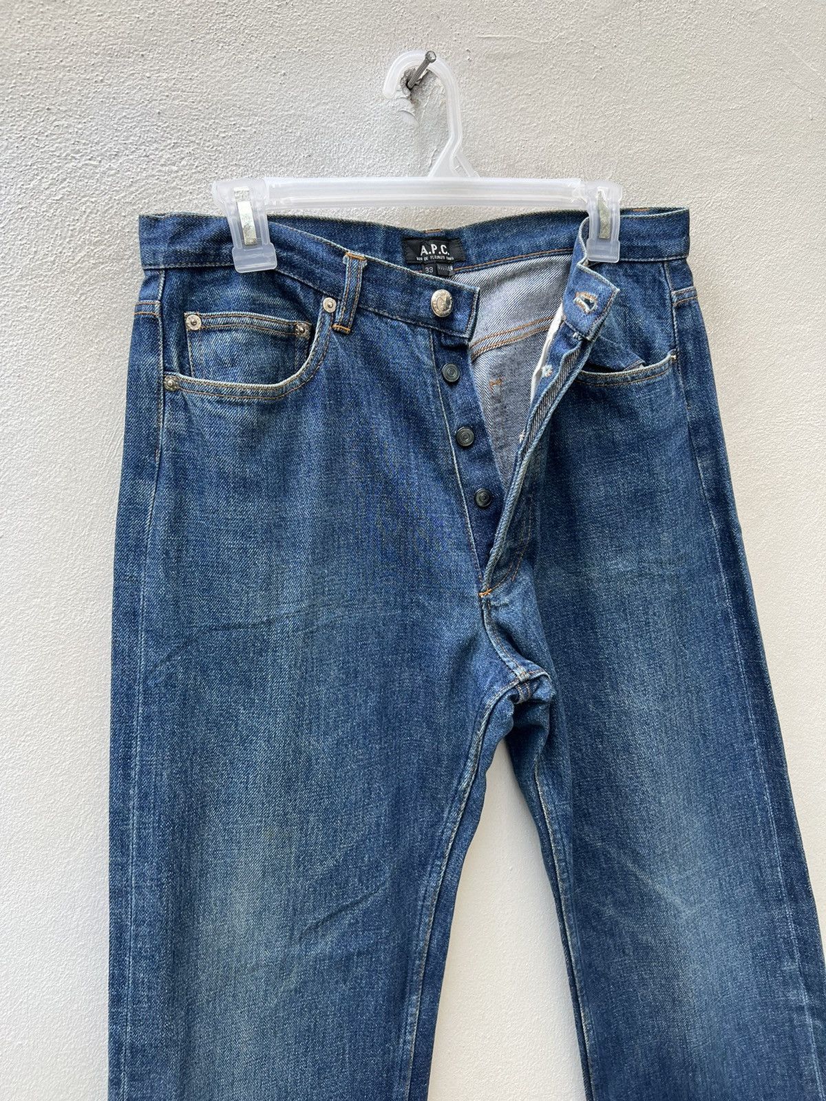 A.P.C. Vintage A.P.C. Paris Faded Denim Redline Selvedge Jeans Size US 31 - 9 Thumbnail