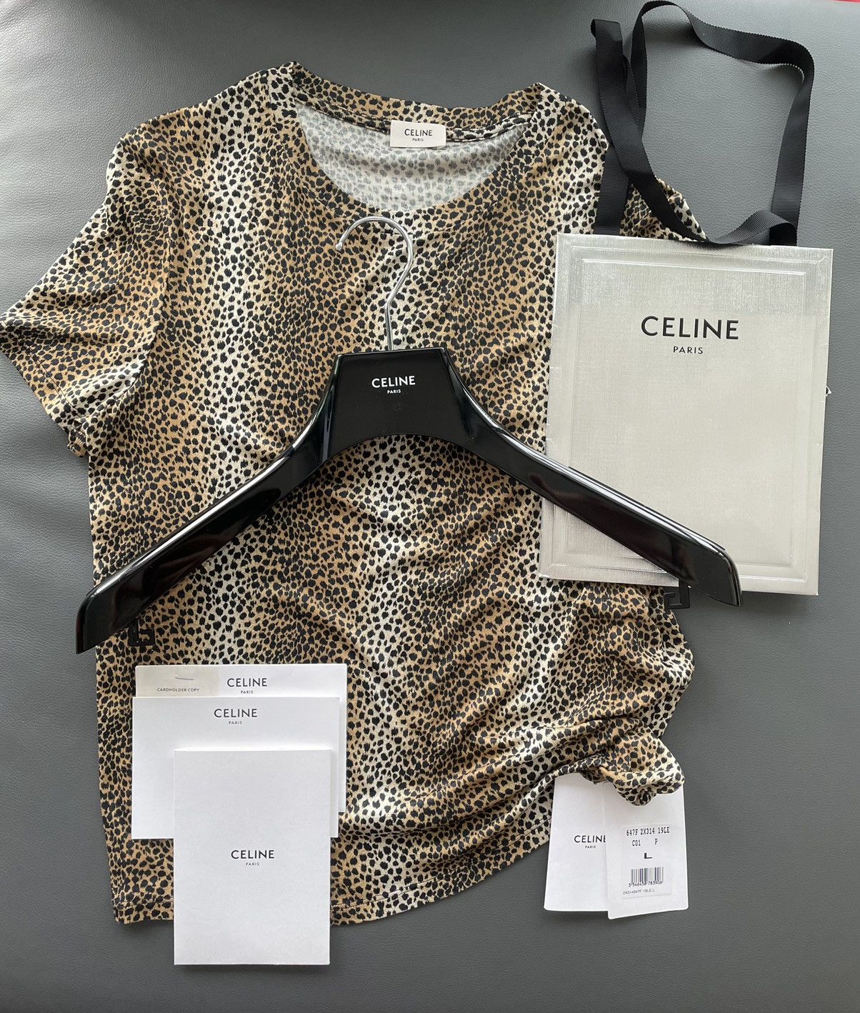 Celine × Hedi Slimane Runway Brand New Iconic Hedi Classic Leopard T-shirt Tee Size US M / EU 48-50 / 2 - 1 Thumbnail
