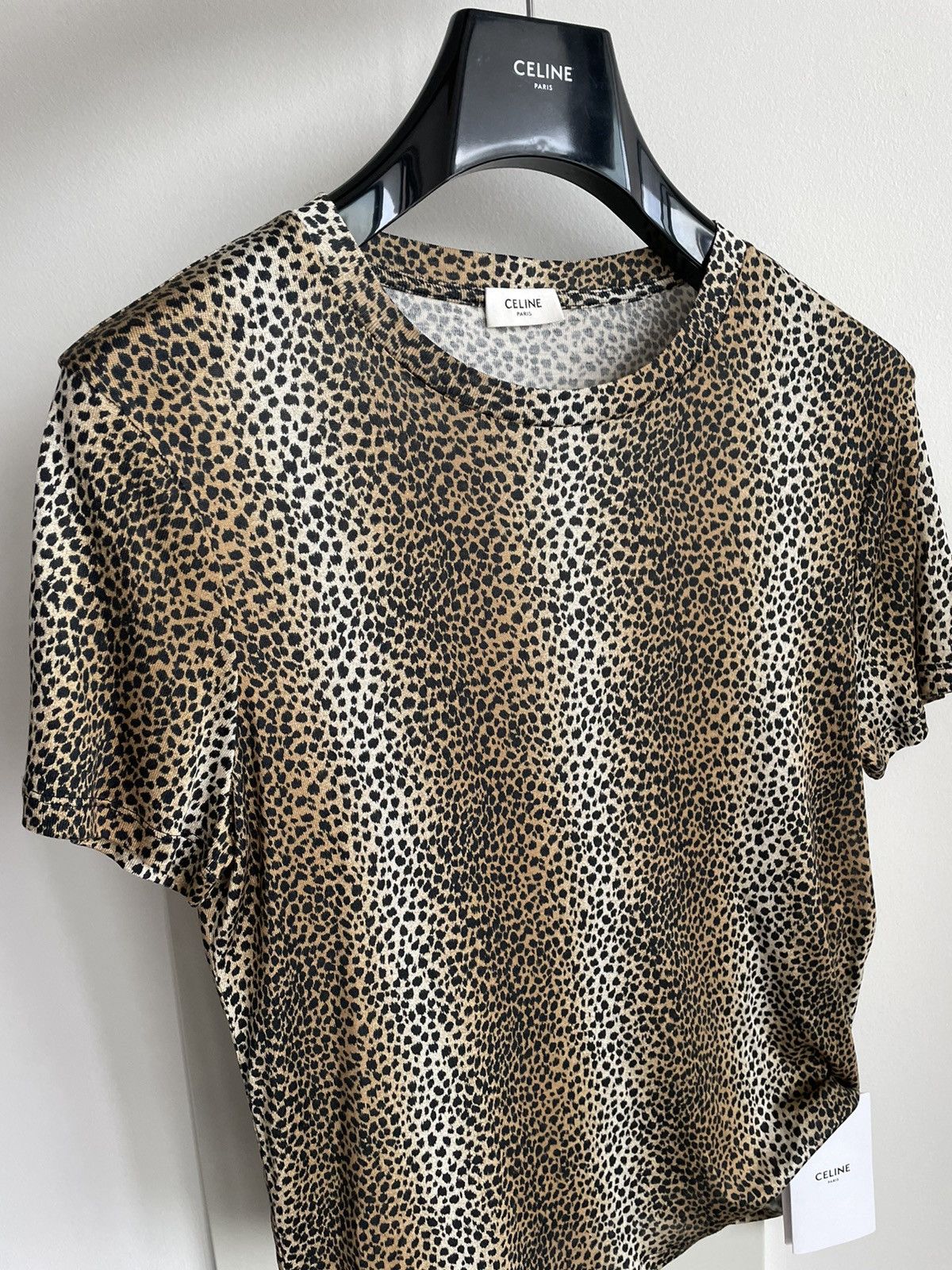 Celine × Hedi Slimane Runway Brand New Iconic Hedi Classic Leopard T-shirt Tee Size US M / EU 48-50 / 2 - 6 Thumbnail