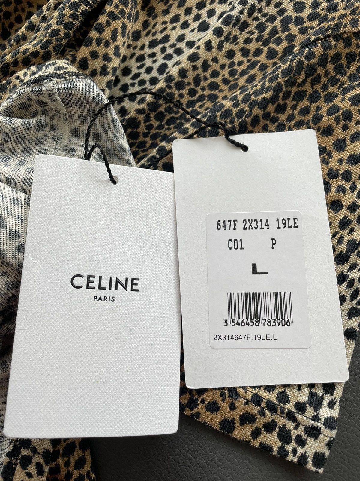Celine × Hedi Slimane Runway Brand New Iconic Hedi Classic Leopard T-shirt Tee Size US M / EU 48-50 / 2 - 13 Thumbnail
