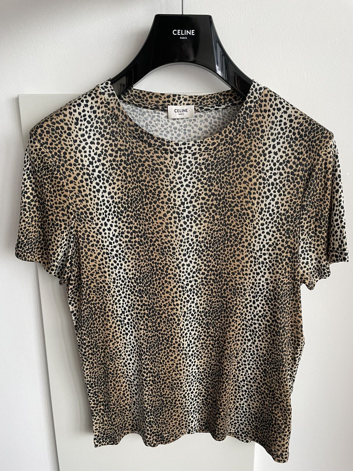 Celine × Hedi Slimane Runway Brand New Iconic Hedi Classic Leopard T-shirt Tee Size US M / EU 48-50 / 2 - 20 Thumbnail