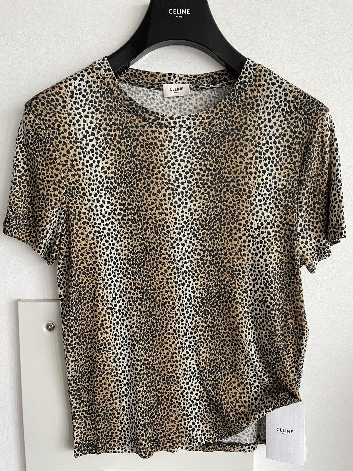 Celine × Hedi Slimane Runway Brand New Iconic Hedi Classic Leopard T-shirt Tee Size US M / EU 48-50 / 2 - 23 Thumbnail
