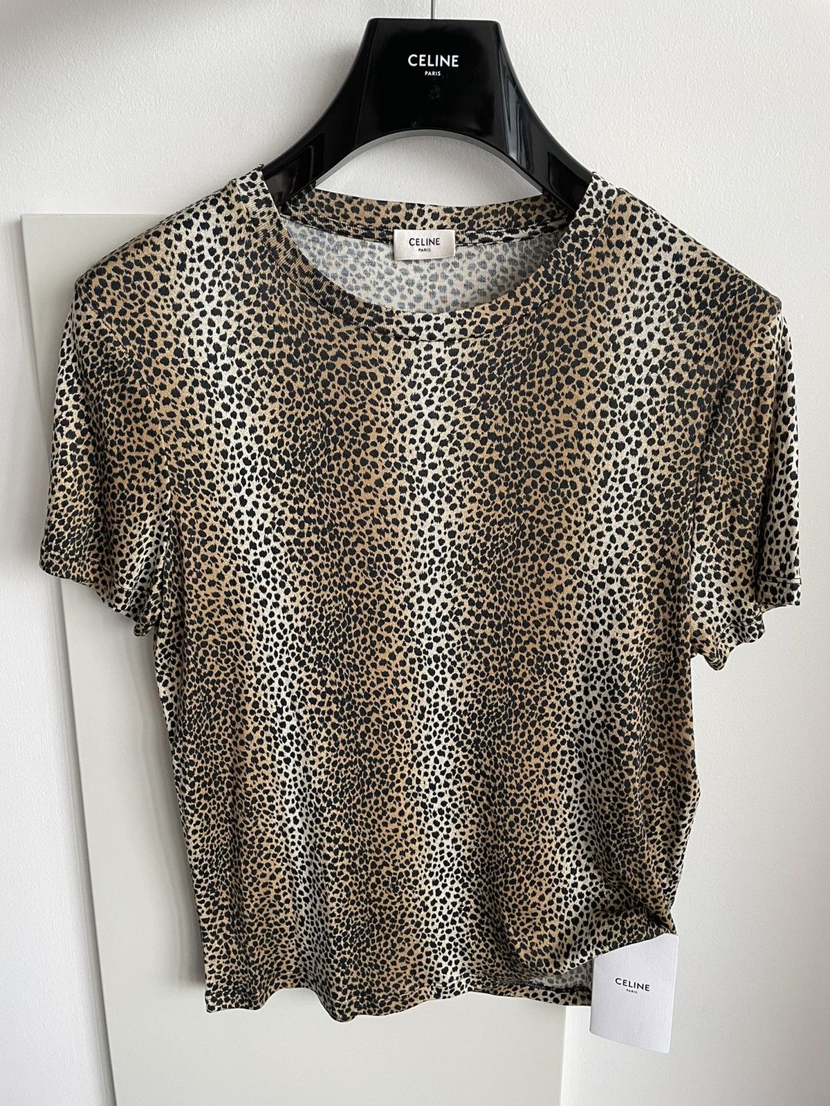 Celine × Hedi Slimane Runway Brand New Iconic Hedi Classic Leopard T-shirt Tee Size US M / EU 48-50 / 2 - 19 Thumbnail