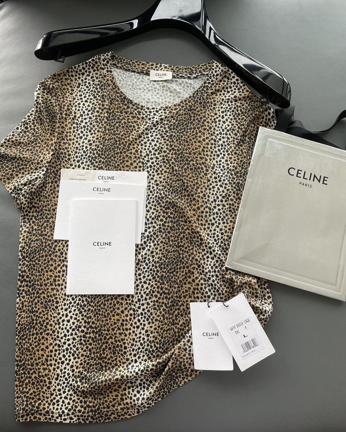 Celine × Hedi Slimane Runway Brand New Iconic Hedi Classic Leopard T-shirt Tee Size US M / EU 48-50 / 2 - 2 Thumbnail