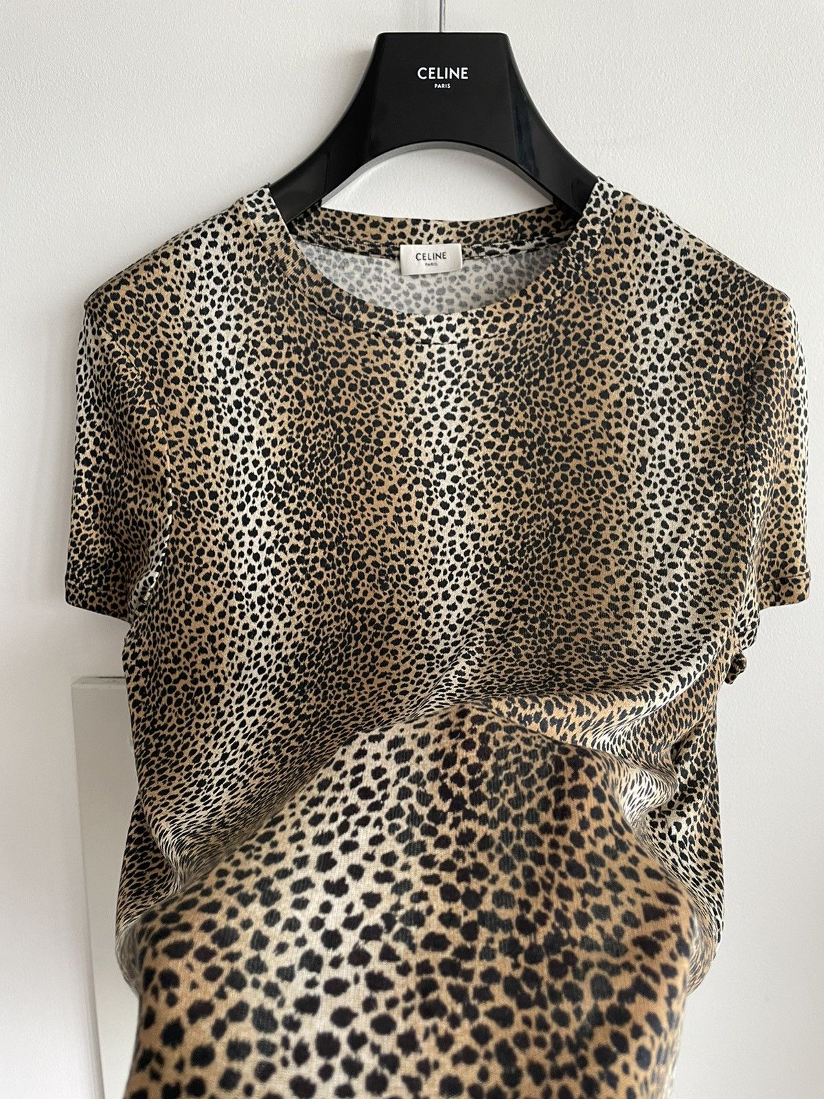 Celine × Hedi Slimane Runway Brand New Iconic Hedi Classic Leopard T-shirt Tee Size US M / EU 48-50 / 2 - 3 Thumbnail
