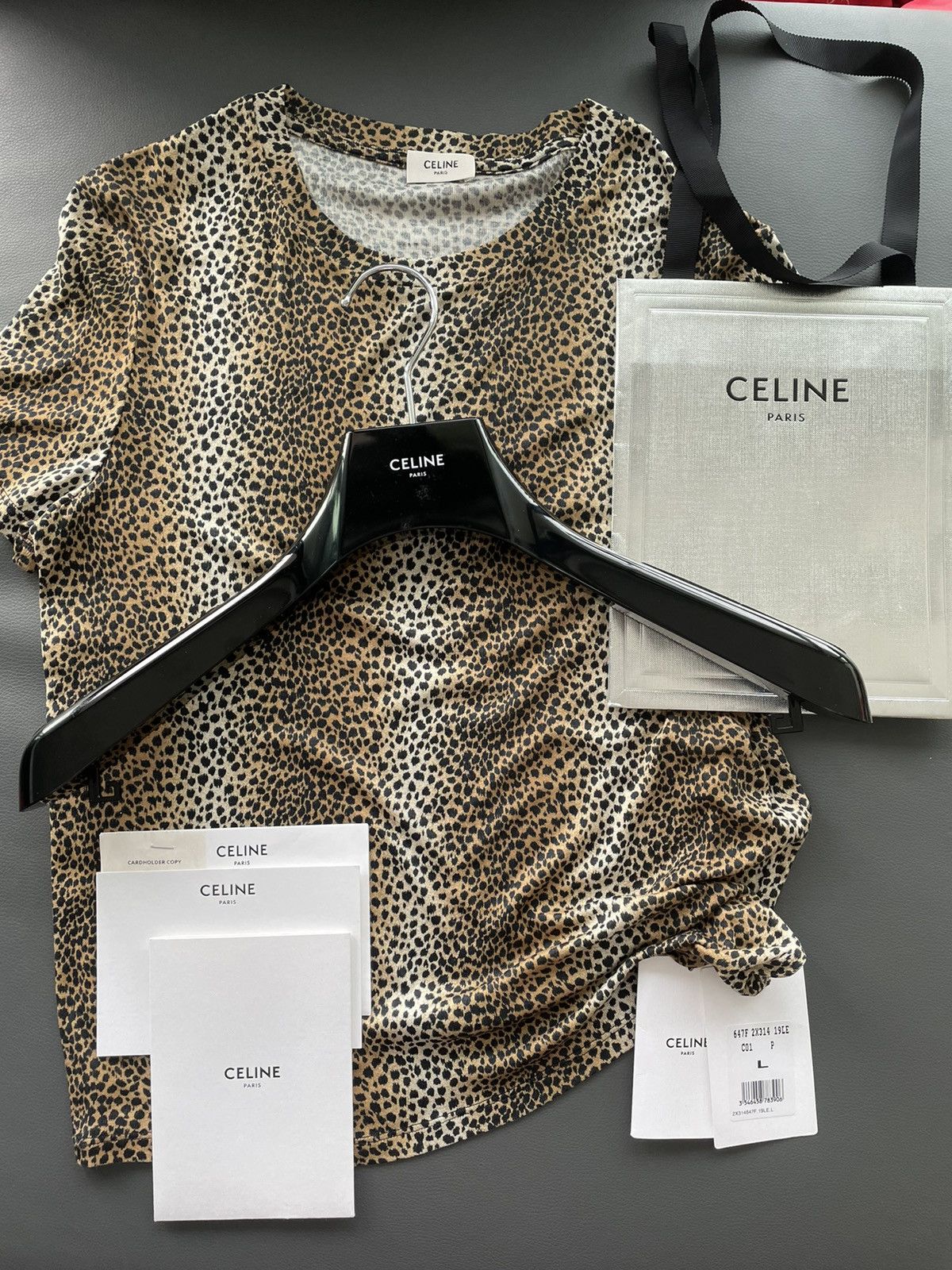 Celine × Hedi Slimane Runway Brand New Iconic Hedi Classic Leopard T-shirt Tee Size US M / EU 48-50 / 2 - 5 Thumbnail