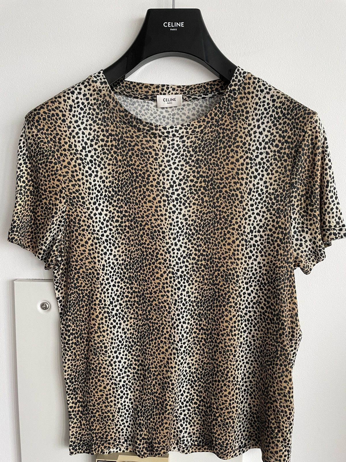 Celine × Hedi Slimane Runway Brand New Iconic Hedi Classic Leopard T-shirt Tee Size US M / EU 48-50 / 2 - 4 Thumbnail