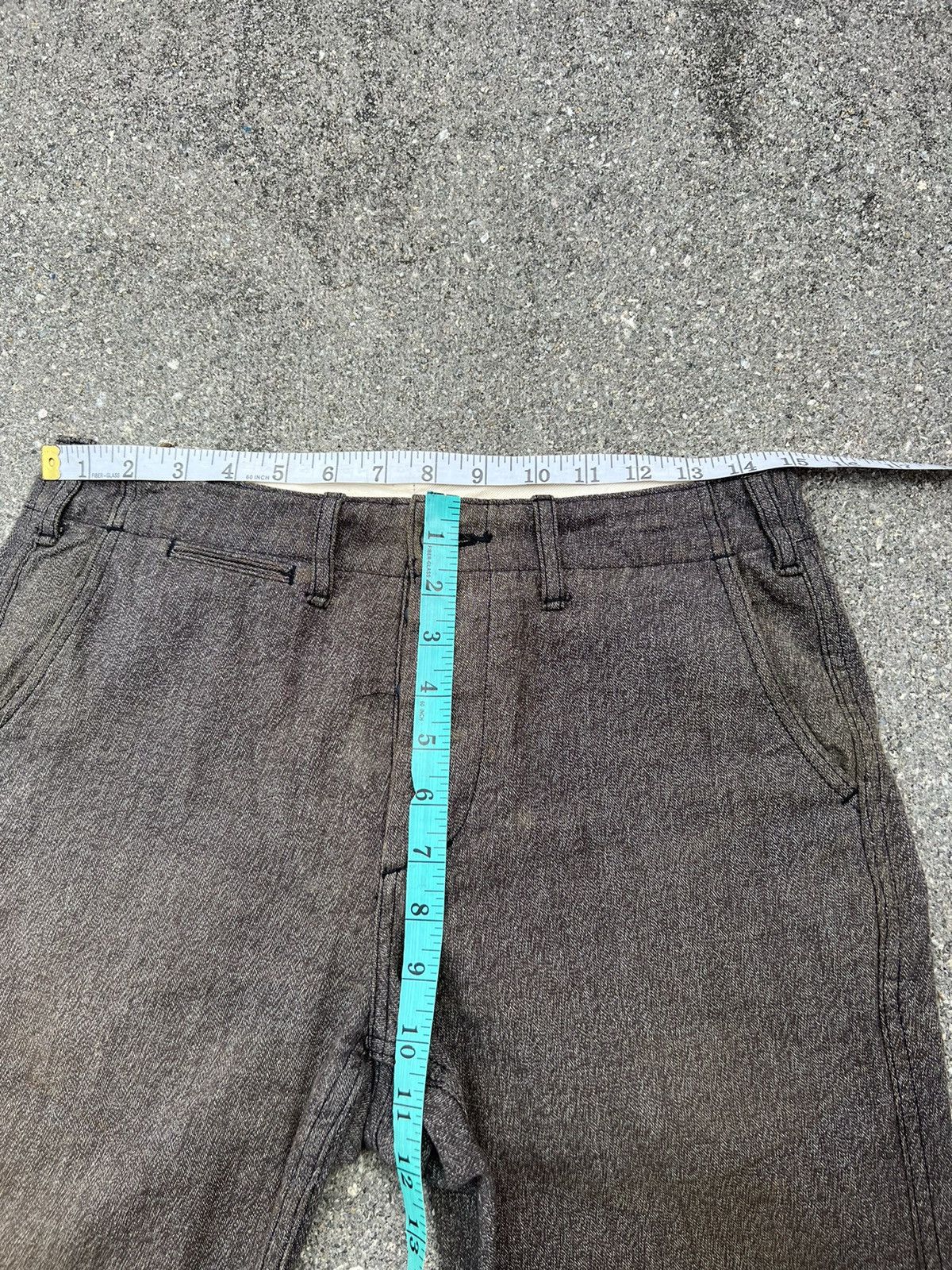 Beams Plus VTG Beams Japan Sun Fade Mud Salt & Pepper Chinos Trouser Size US 29 - 2 Thumbnail