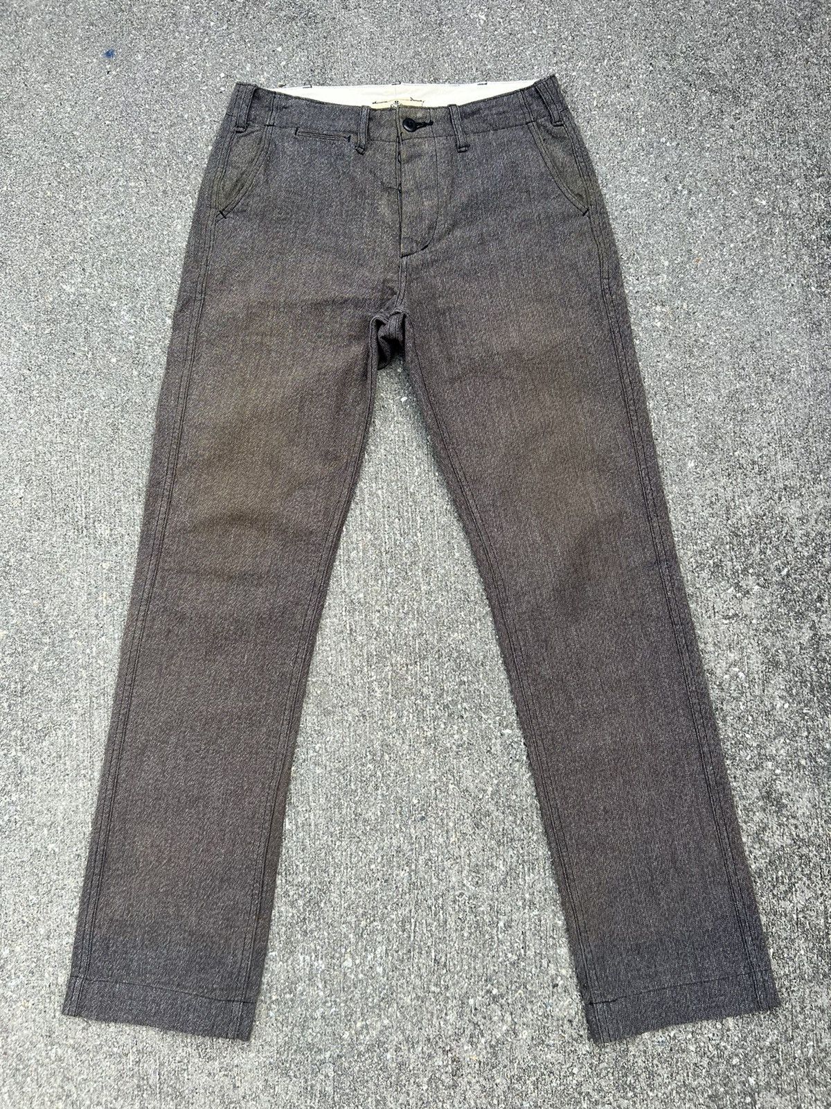 Beams Plus VTG Beams Japan Sun Fade Mud Salt & Pepper Chinos Trouser Size US 29 - 1 Thumbnail