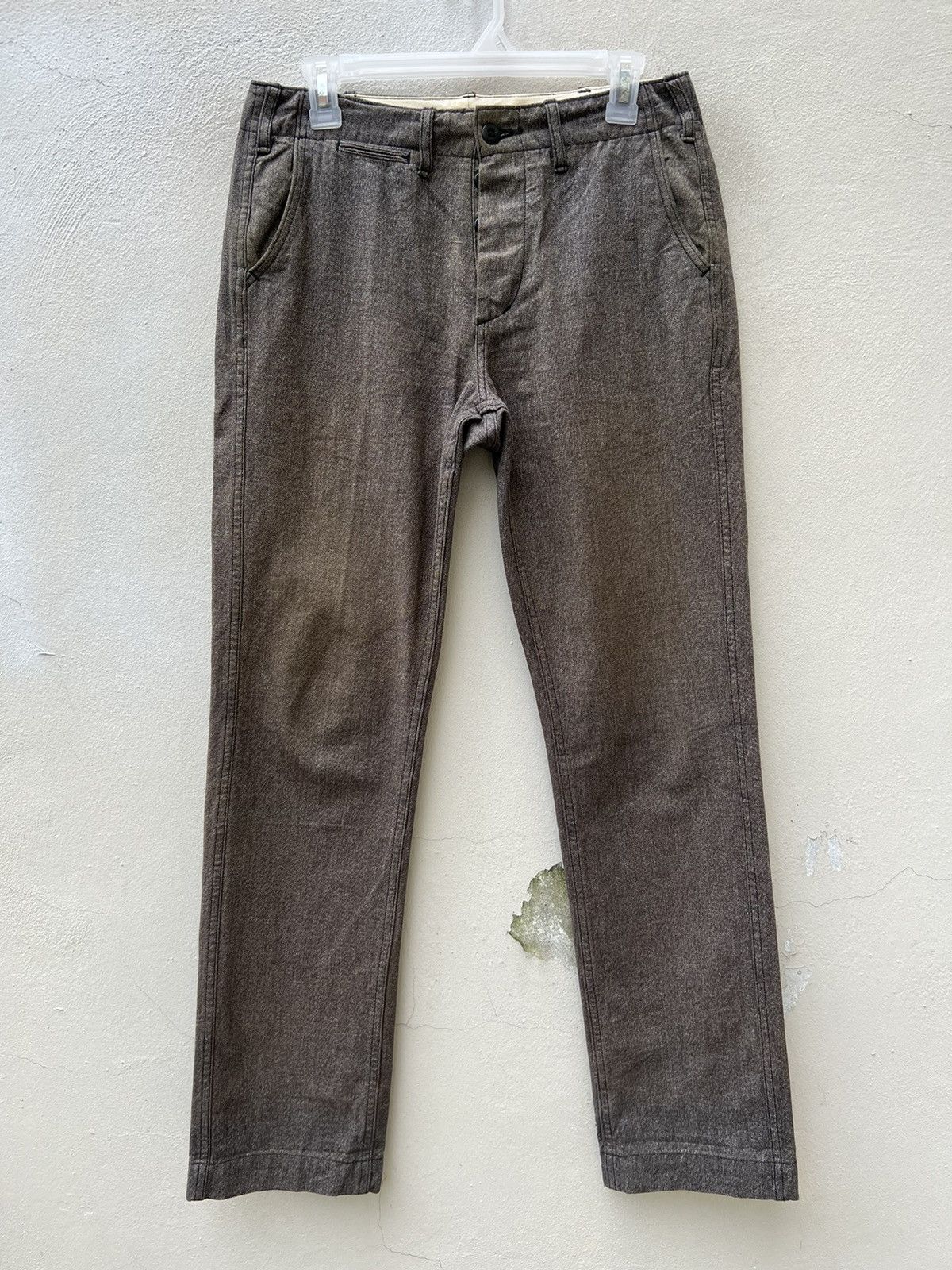Beams Plus VTG Beams Japan Sun Fade Mud Salt & Pepper Chinos Trouser Size US 29 - 6 Thumbnail