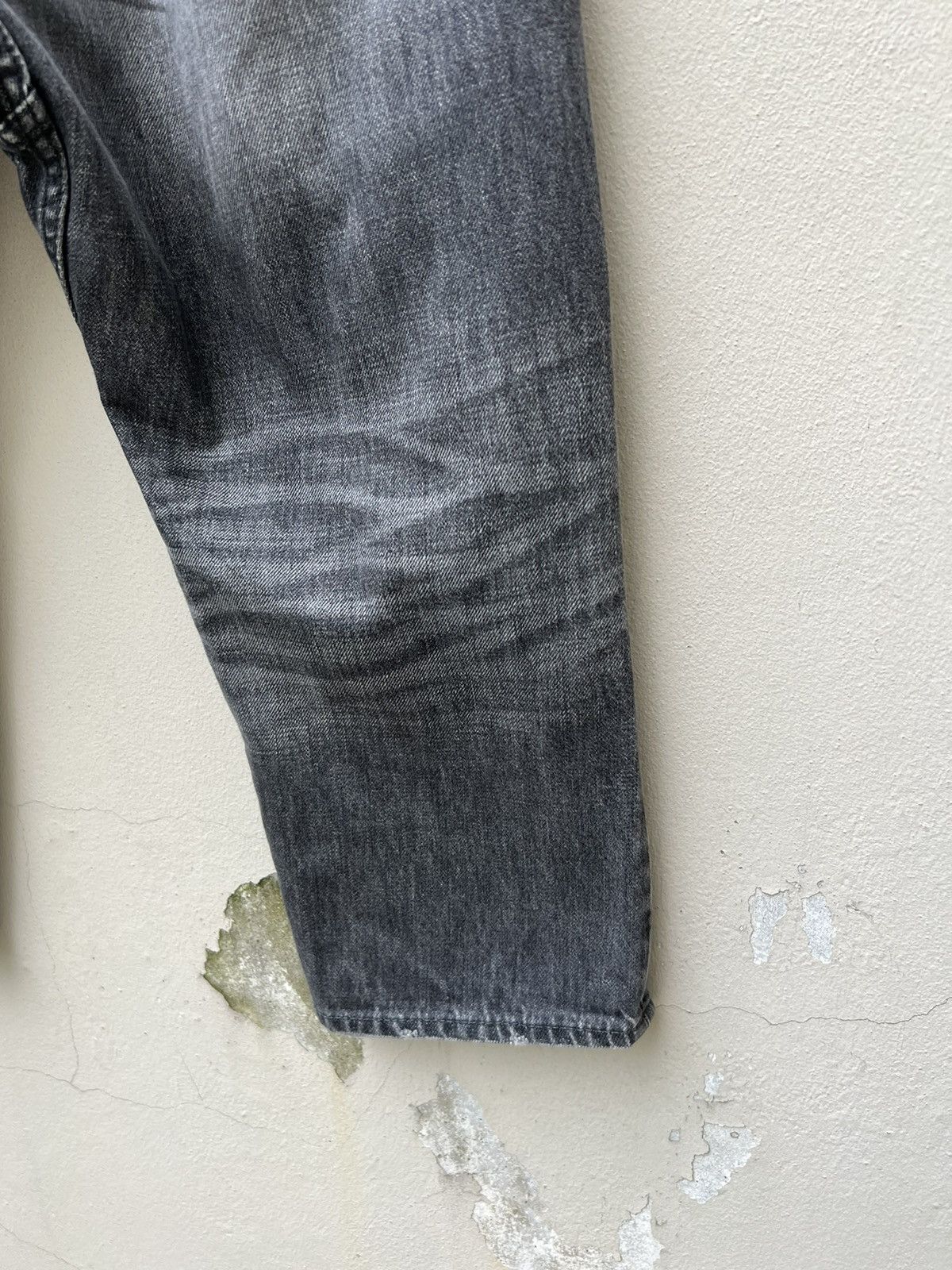 Sanca Japan Distressed Patchwork Fade Denim Cropped Jeans