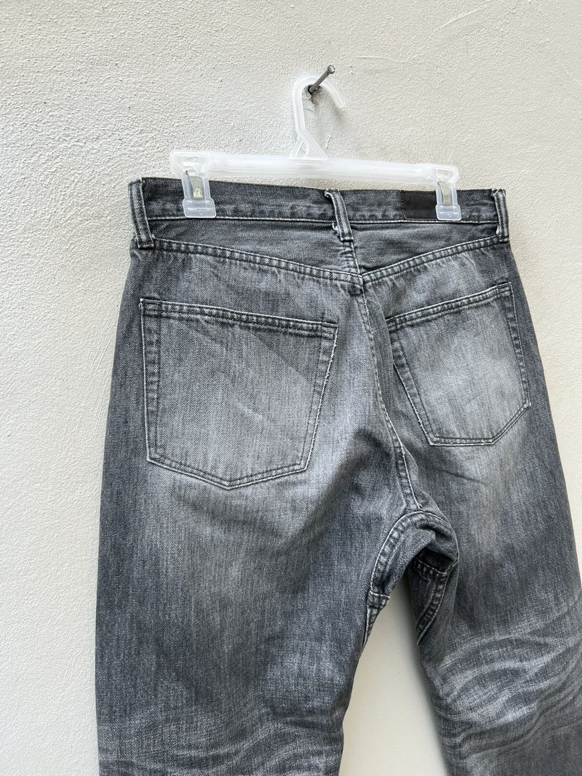Sanca Japan Distressed Patchwork Fade Denim Cropped Jeans