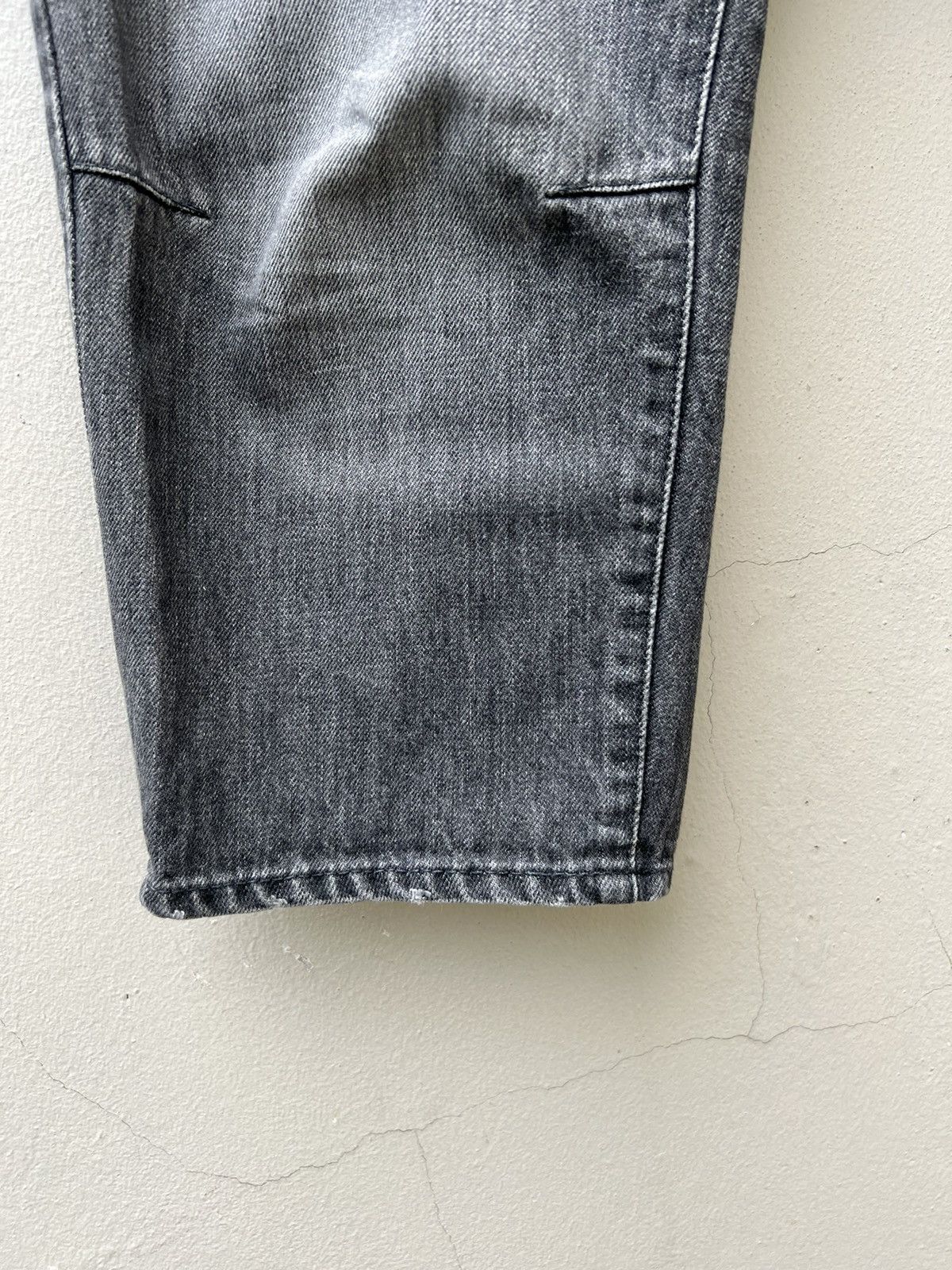 Sanca Japan Distressed Patchwork Fade Denim Cropped Jeans