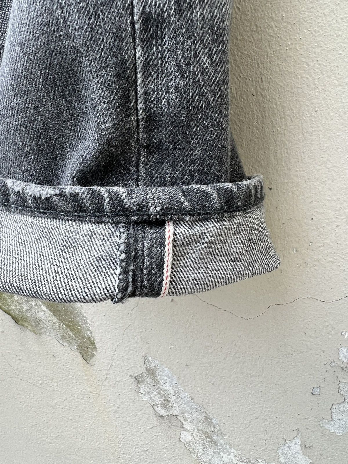 Sanca Japan Distressed Patchwork Fade Denim Cropped Jeans
